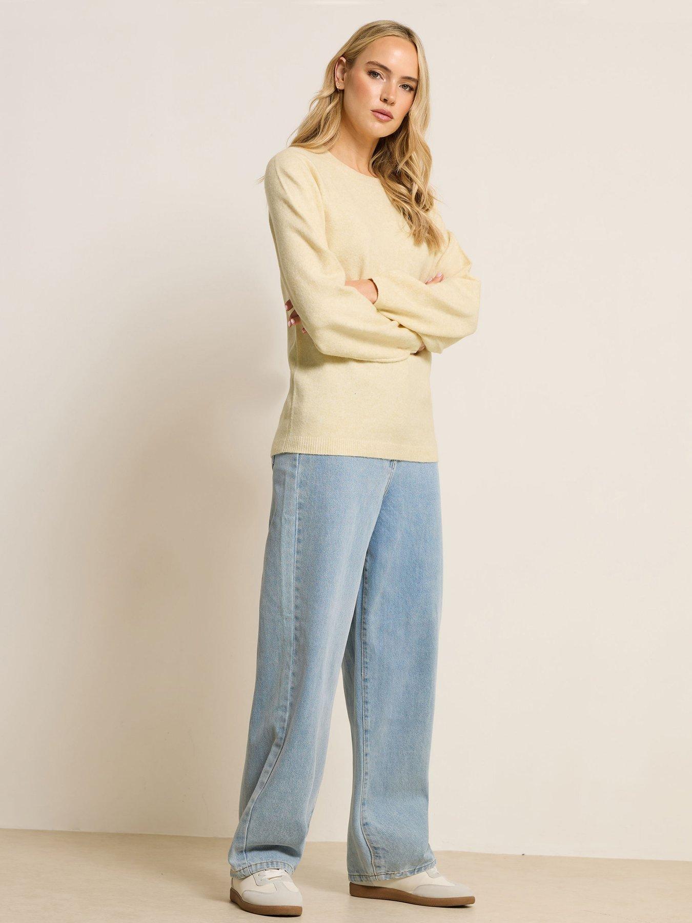 image of long-tall-sally-balloon-sleeve-jumper-yellow