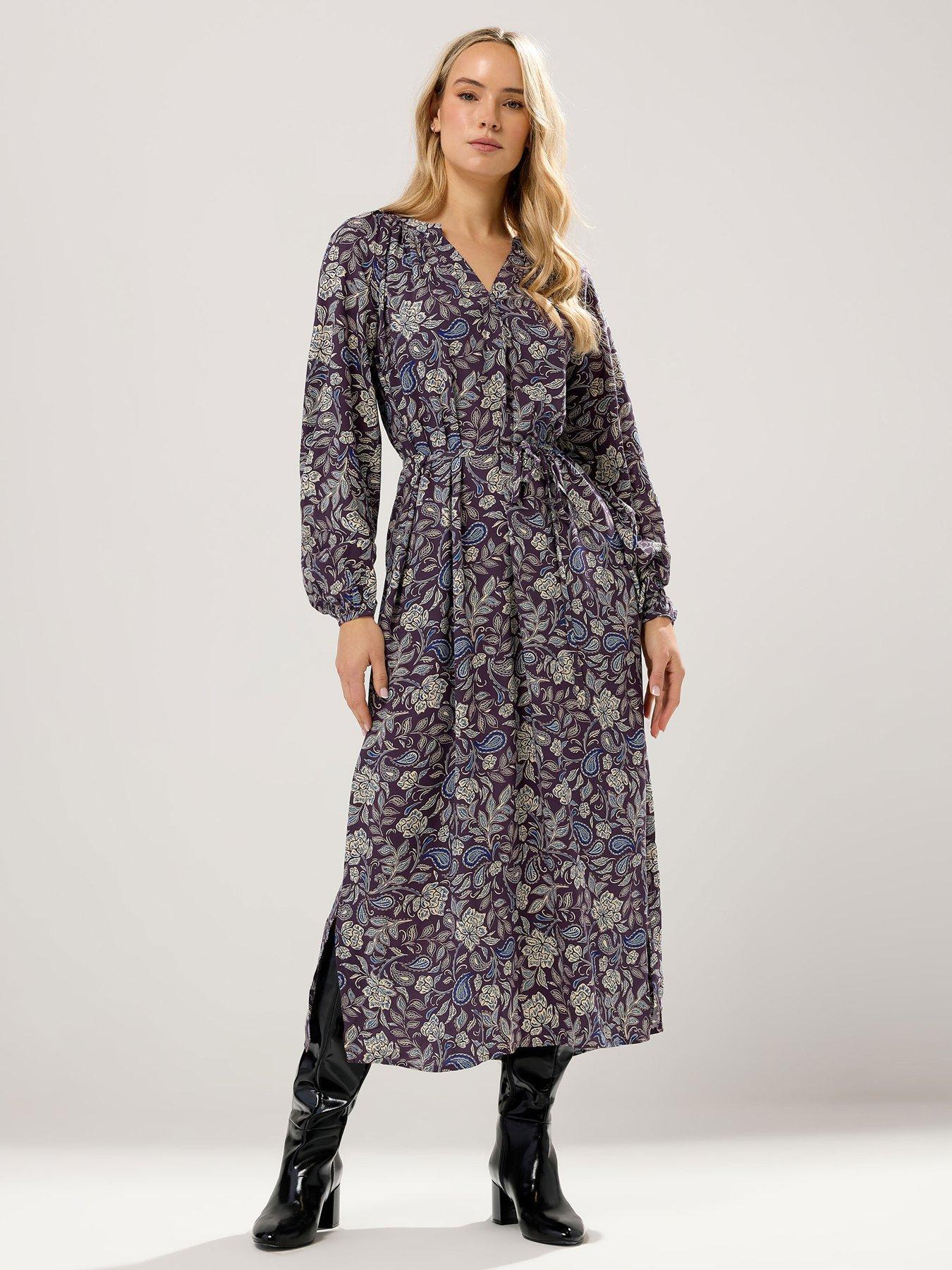 Long Tall Sally Floral Midaxi Dress - Purple