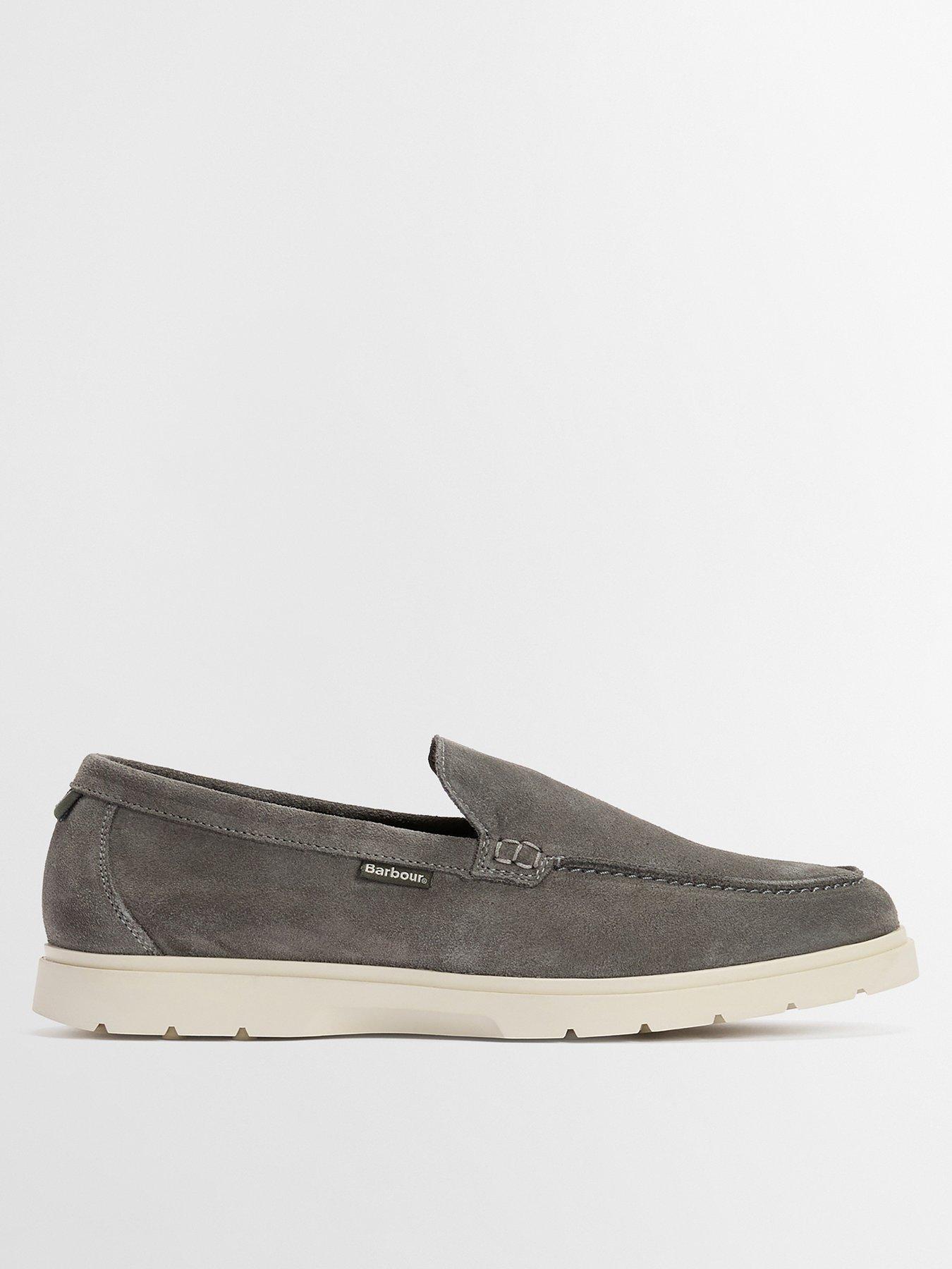 front image of barbour-barbour-carty-loafers-light-grey