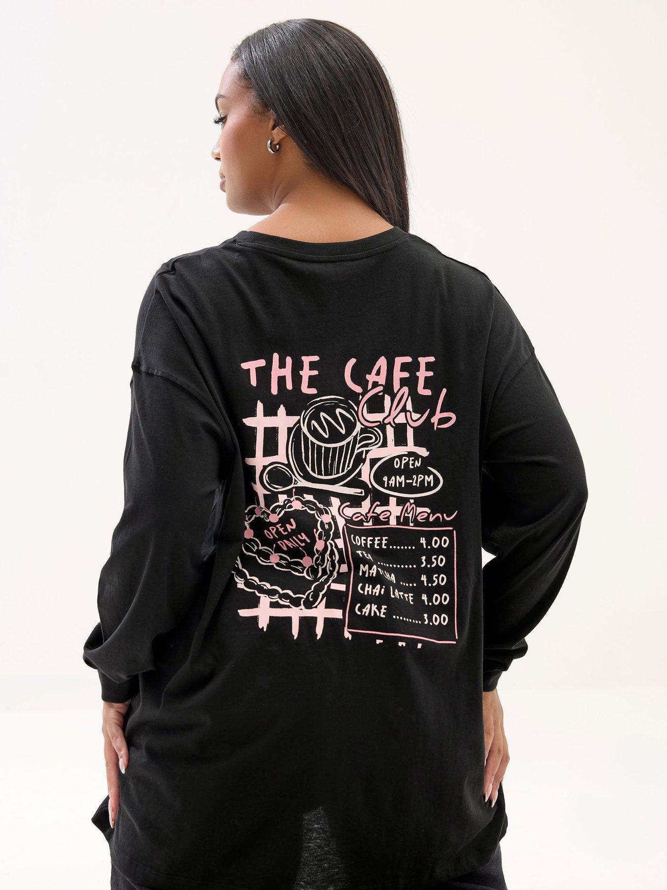 Image 2 of 4 of Yours Curve Oversized Tunic - Black