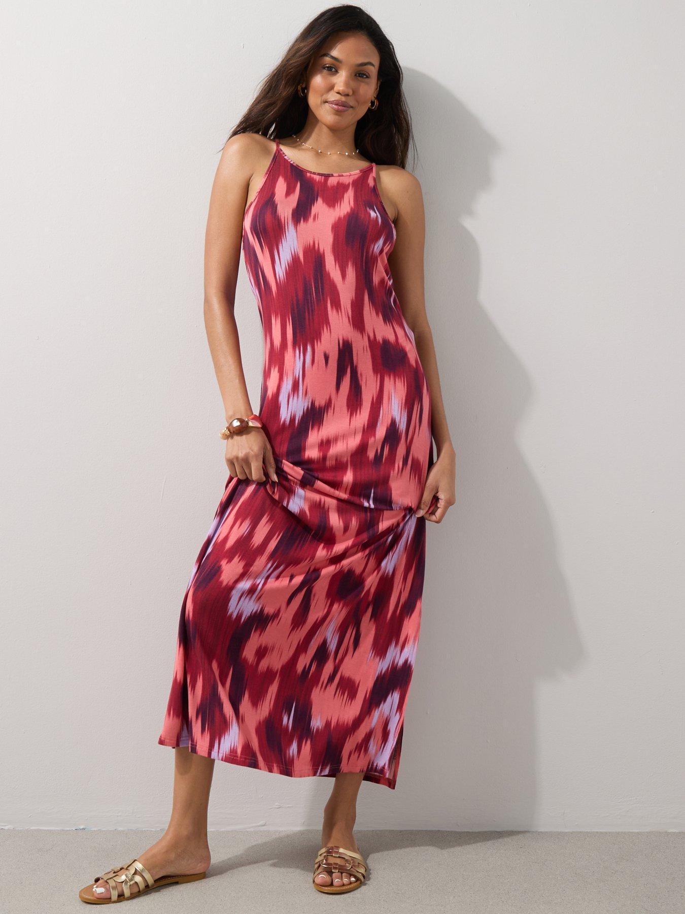 Image 1 of 7 of The Very Collection Strappy Maxi Dress - Multi