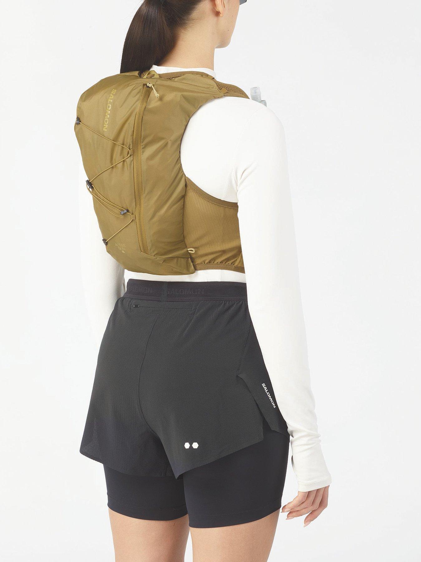 Image 2 of 4 of Salomon Adults Unisex Running Active Skin 8 Hydration Vest Set - Brilliant Olive