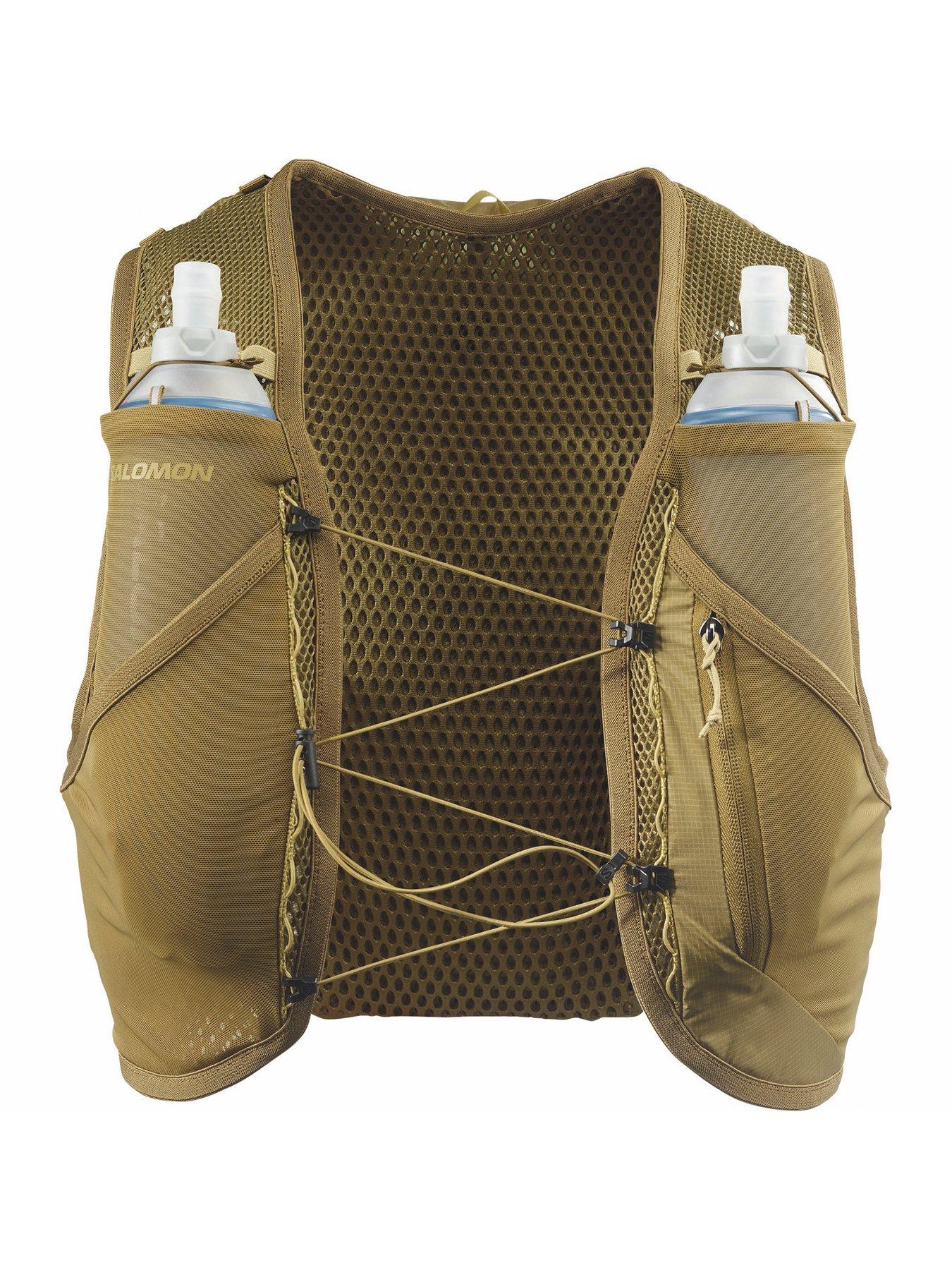 Image 3 of 4 of Salomon Adults Unisex Running Active Skin 8 Hydration Vest Set - Brilliant Olive