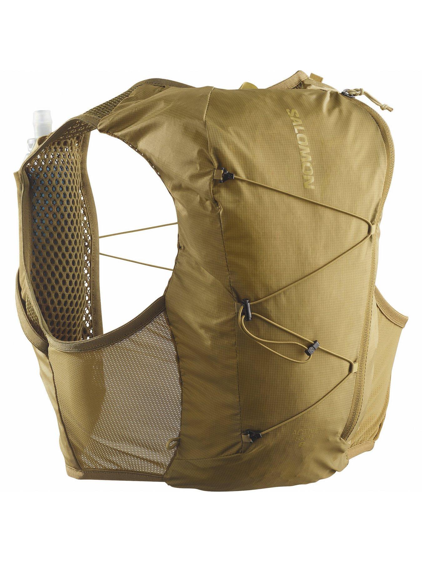 Image 4 of 4 of Salomon Adults Unisex Running Active Skin 8 Hydration Vest Set - Brilliant Olive