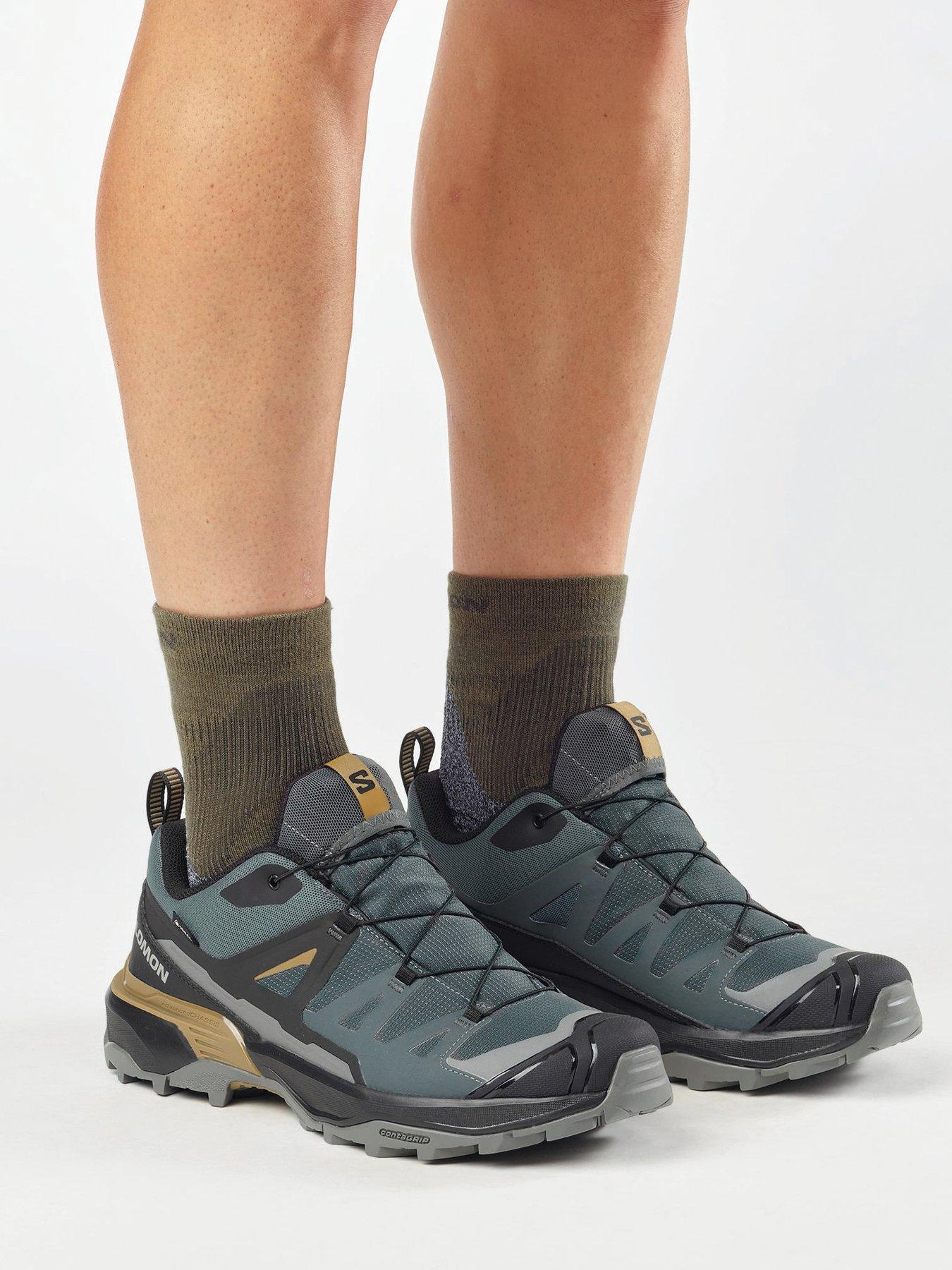Salomon Mens X Ultra 360 Goretex Hiking Shoes - Green