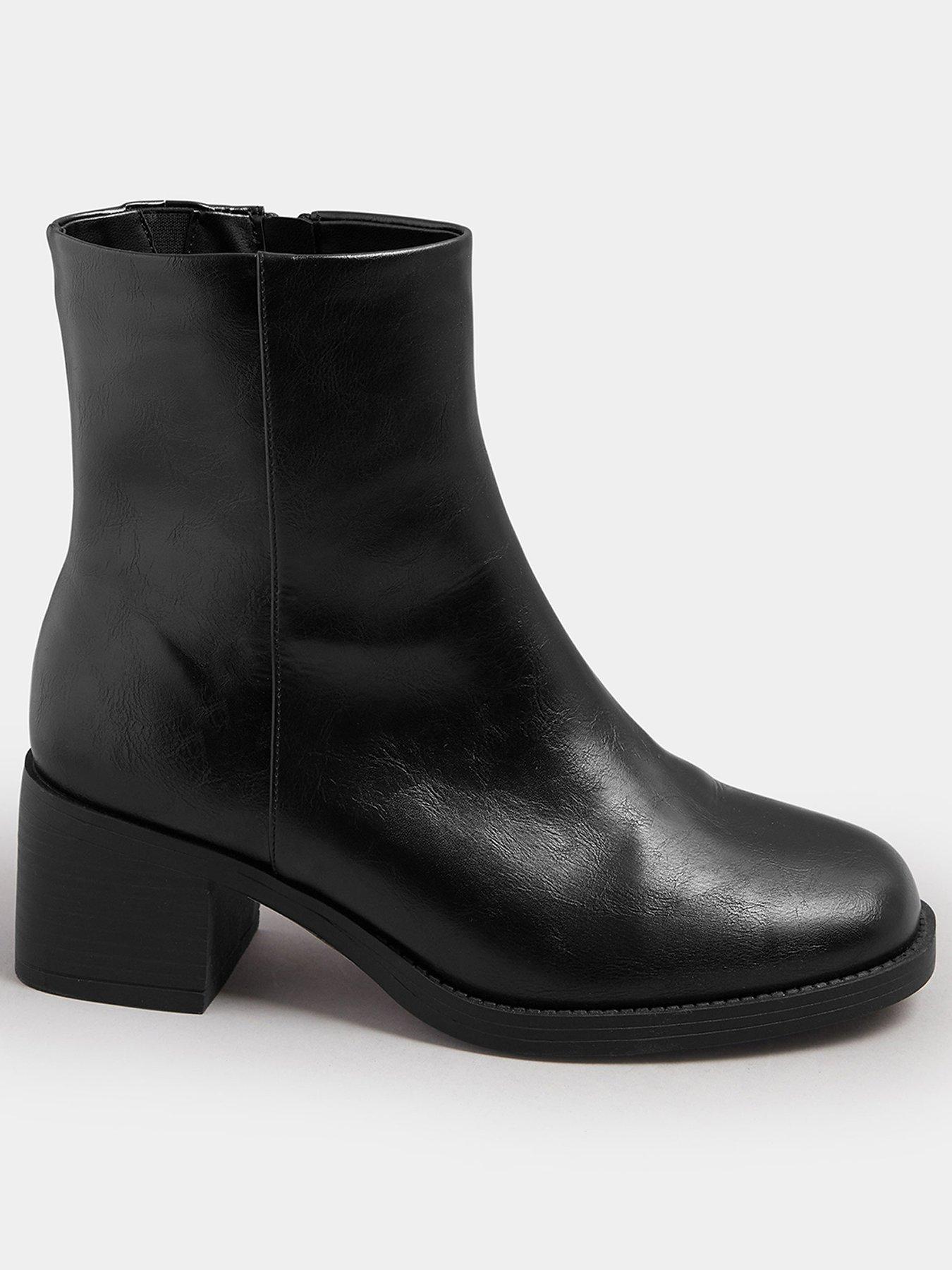  image of yours-extra-wide-fit-square-ankle-boot-black
