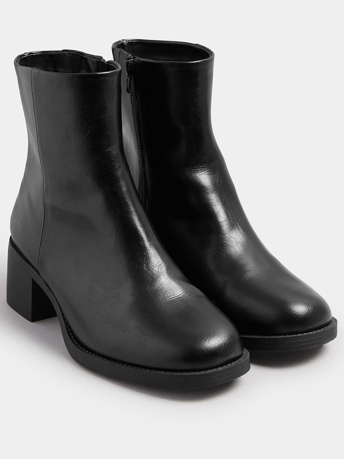  image of yours-extra-wide-fit-square-ankle-boot-black