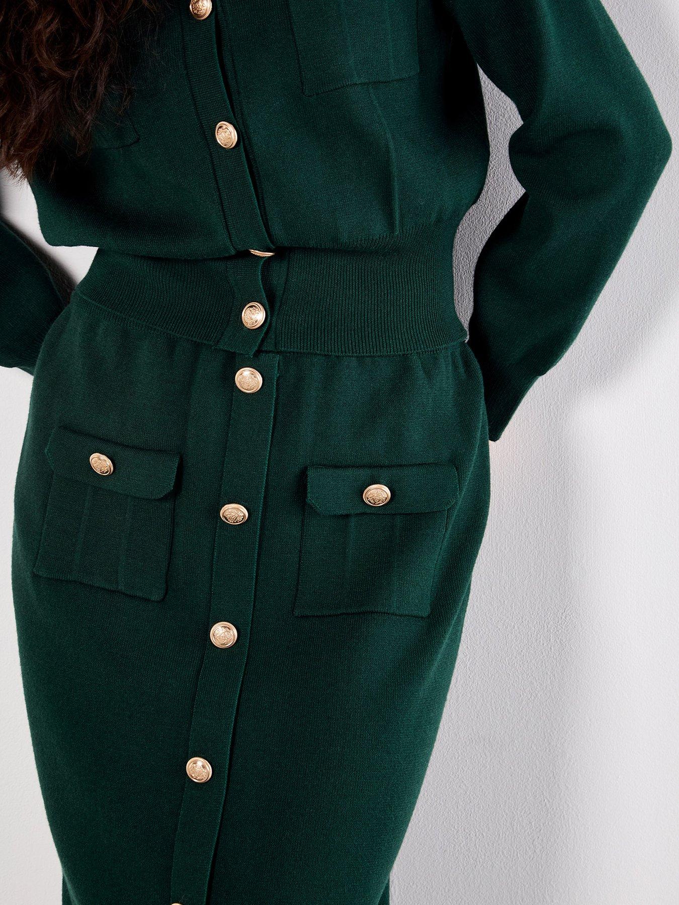 apricot-gold-button-through-knit-midi-skirt