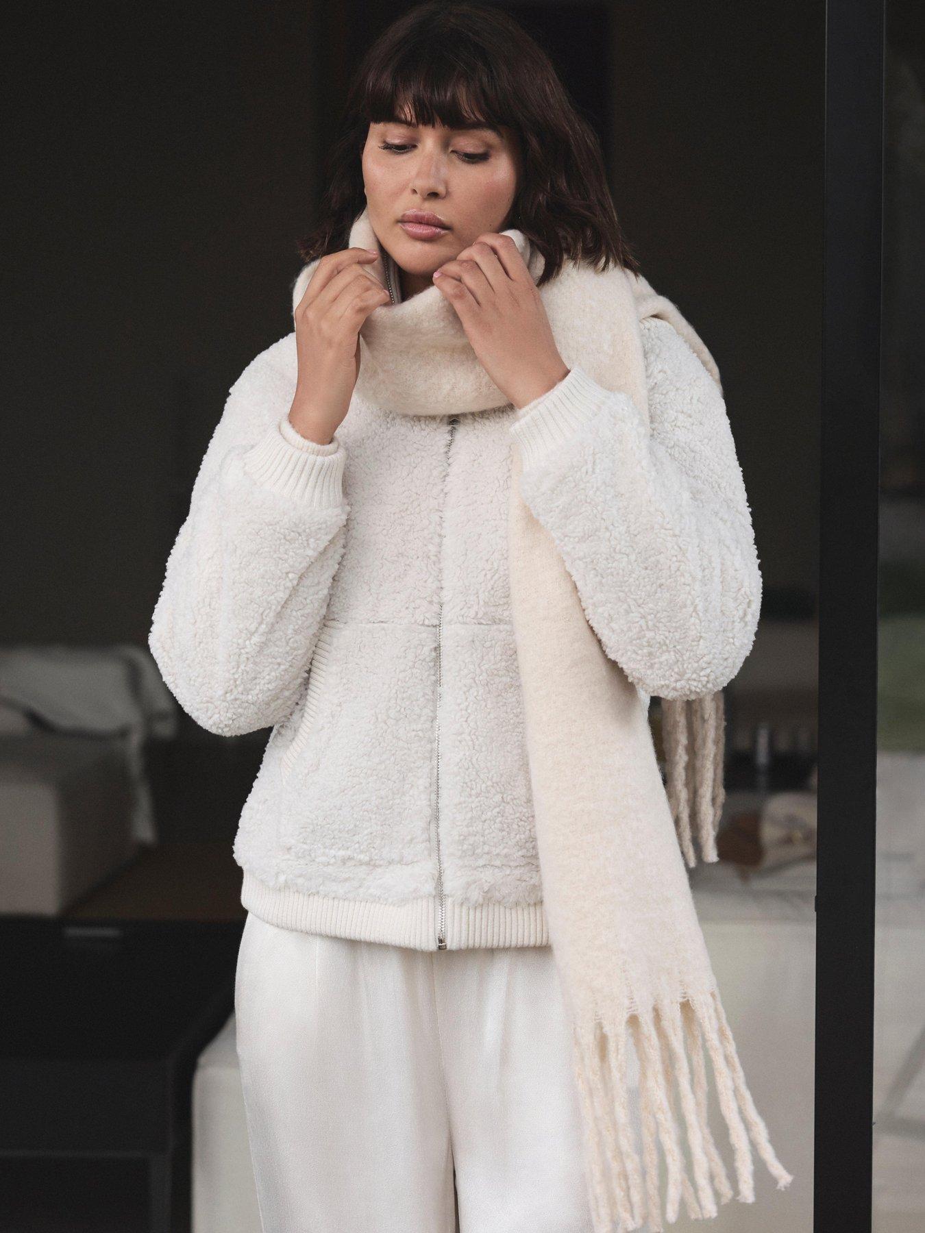  image of mint-velvet-borg-longline-hoodie-white