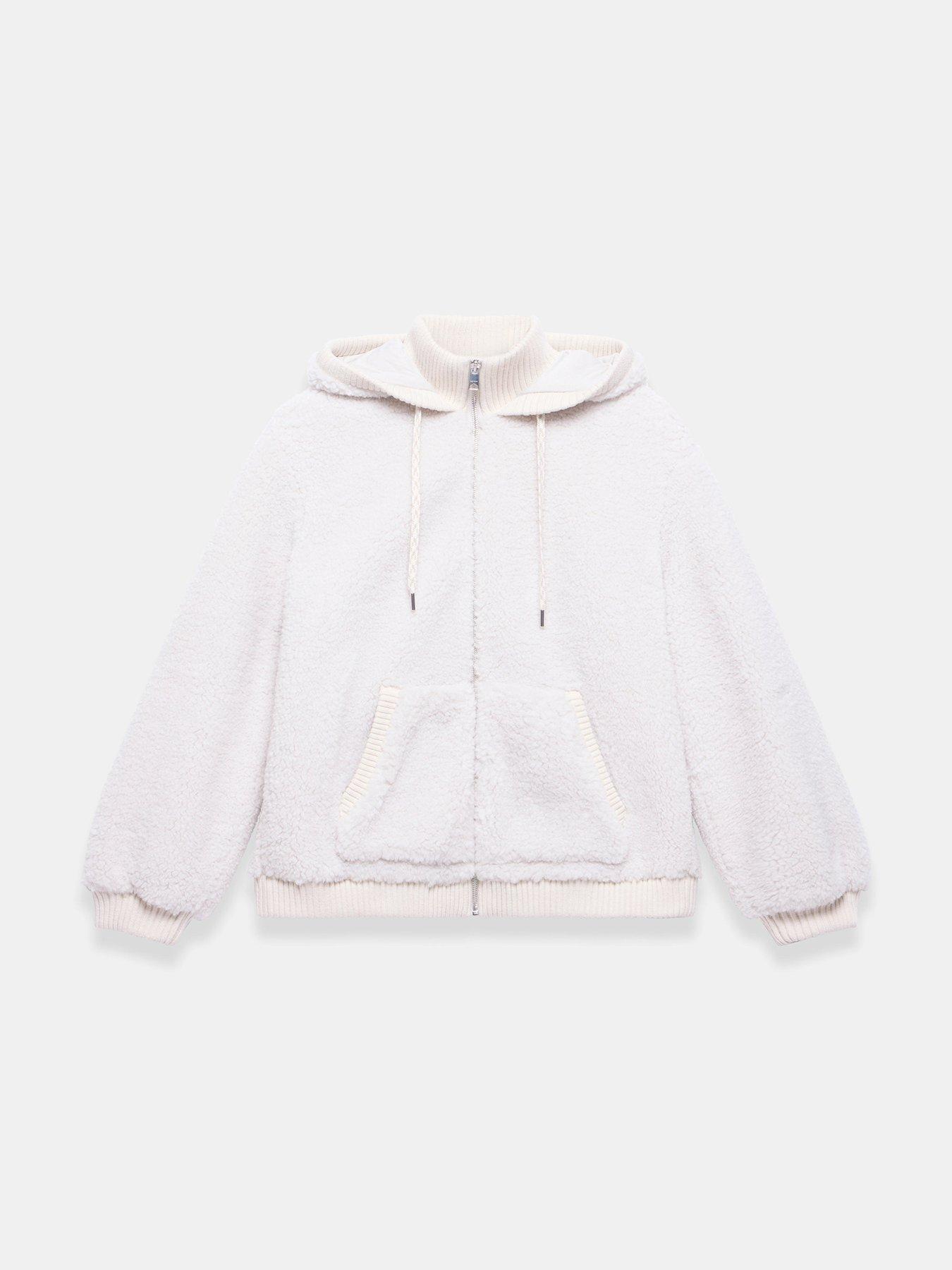  image of mint-velvet-borg-longline-hoodie-white