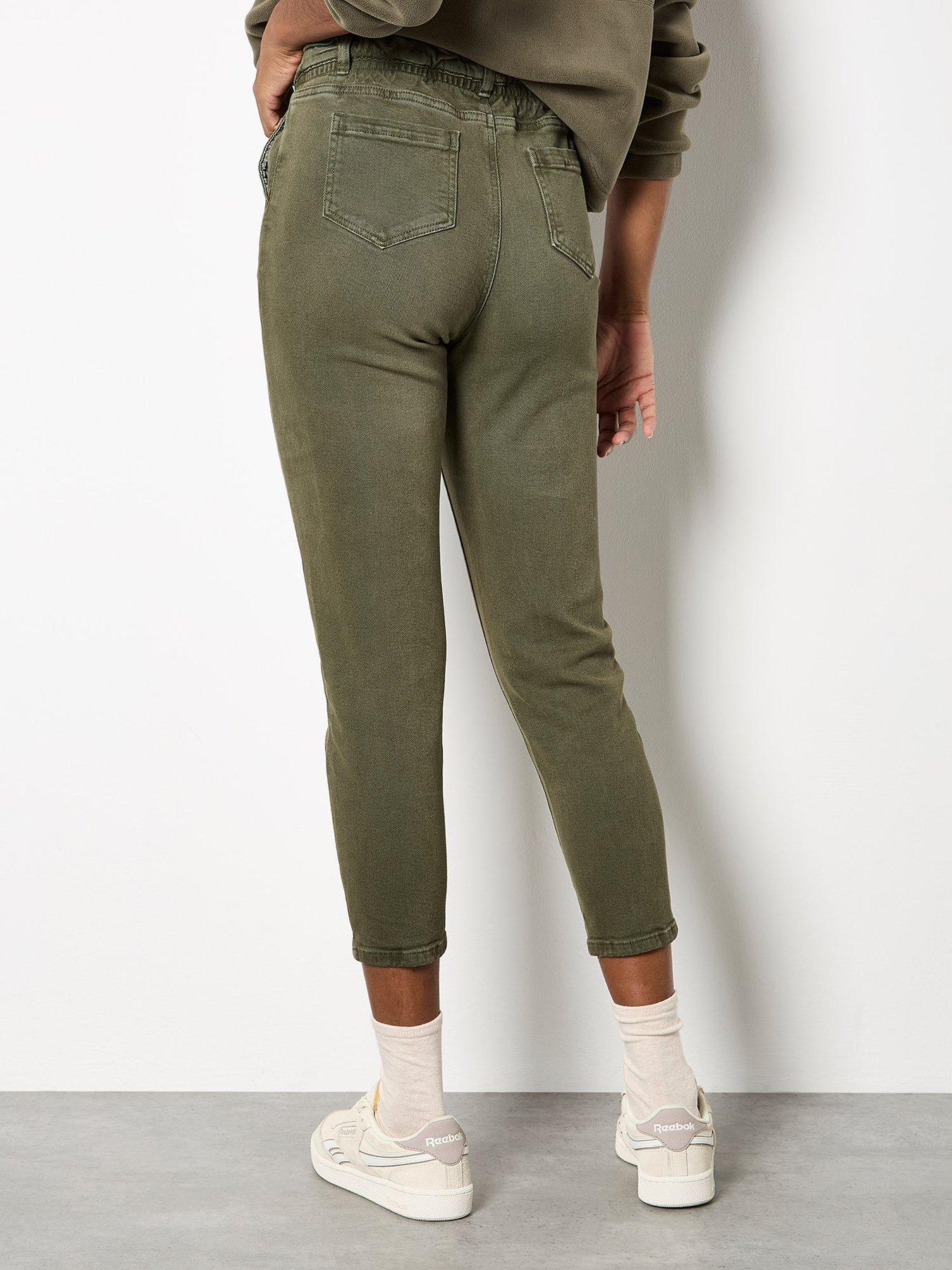 Image 2 of 6 of Apricot Freya Paper Bag Waist Crop Jeans