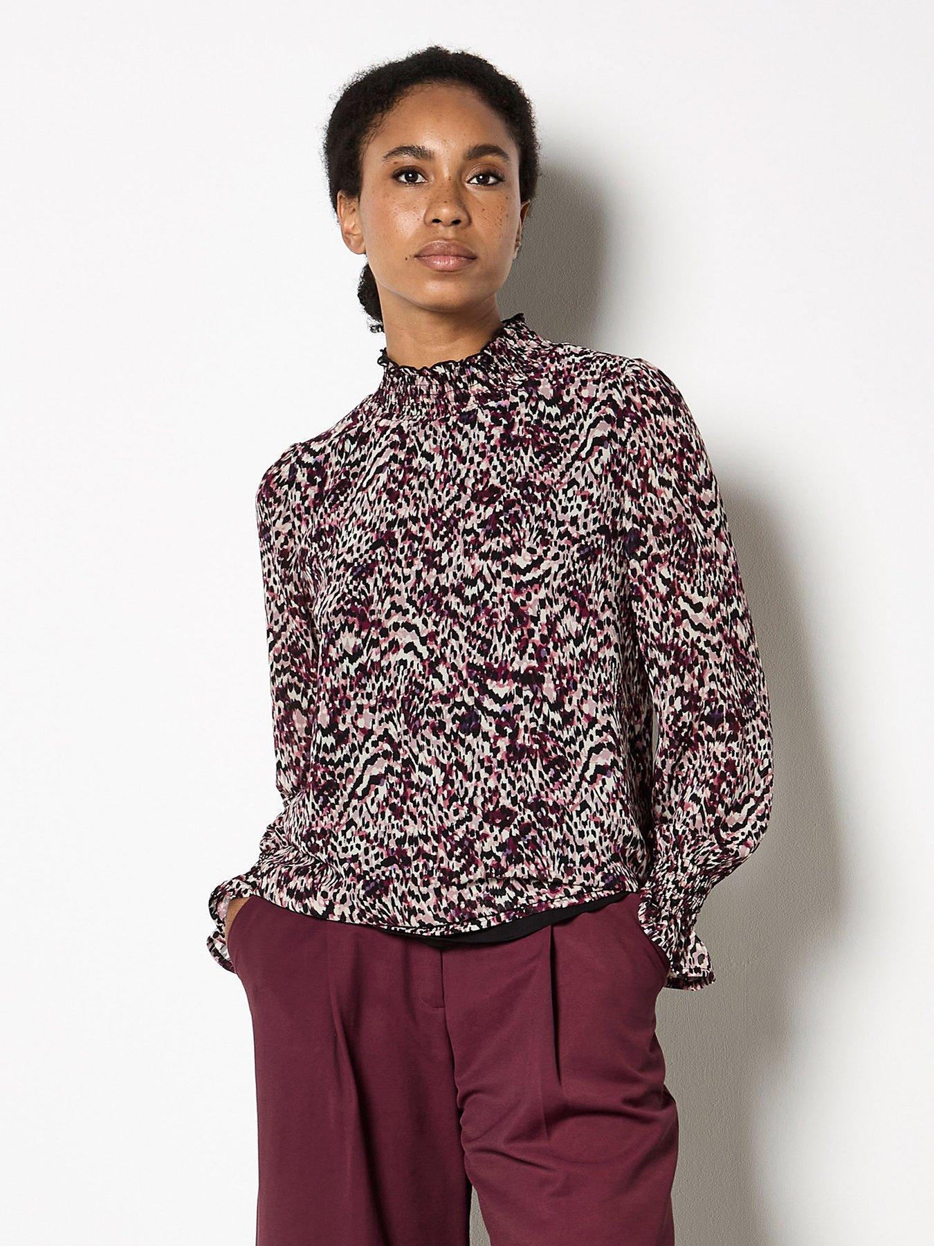 apricot-animal-mirage-smock-top