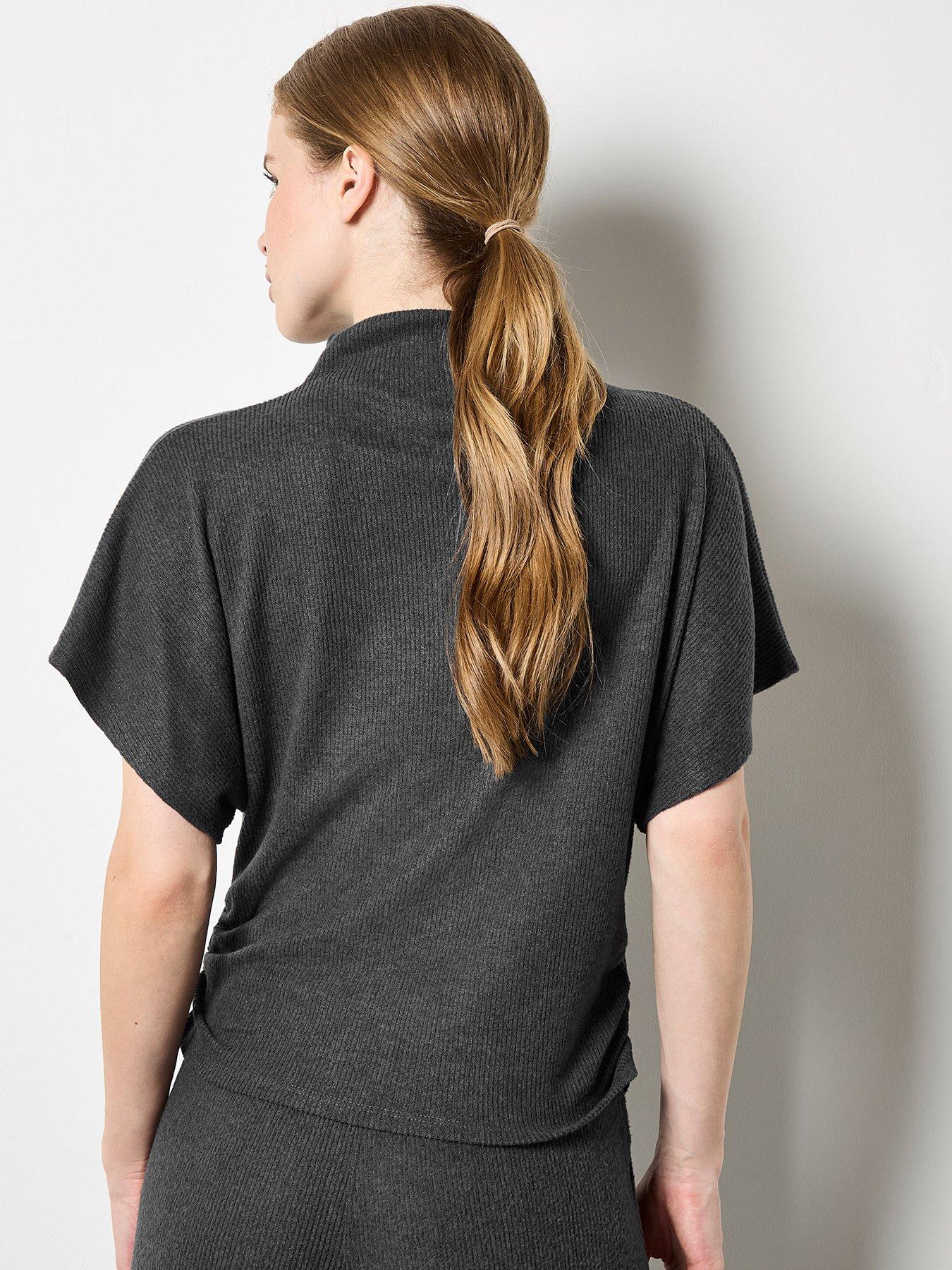 Image 2 of 4 of Apricot Soft Trouch Side Ruched Top