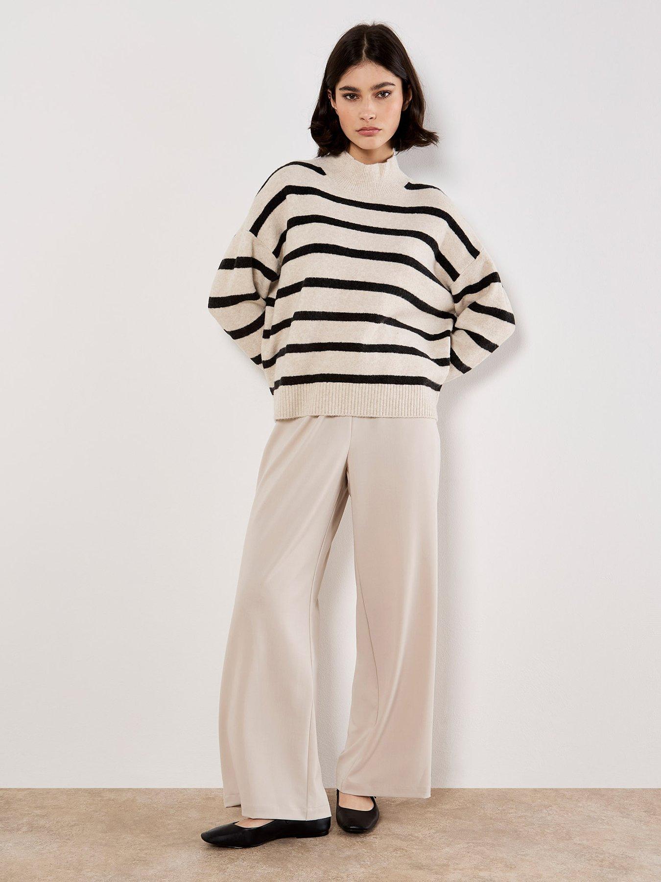Image 3 of 4 of Apricot Stripe Drop Should Oversized Jumper