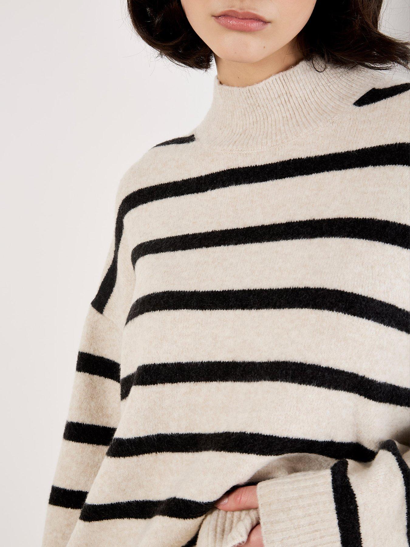 Image 4 of 4 of Apricot Stripe Drop Should Oversized Jumper