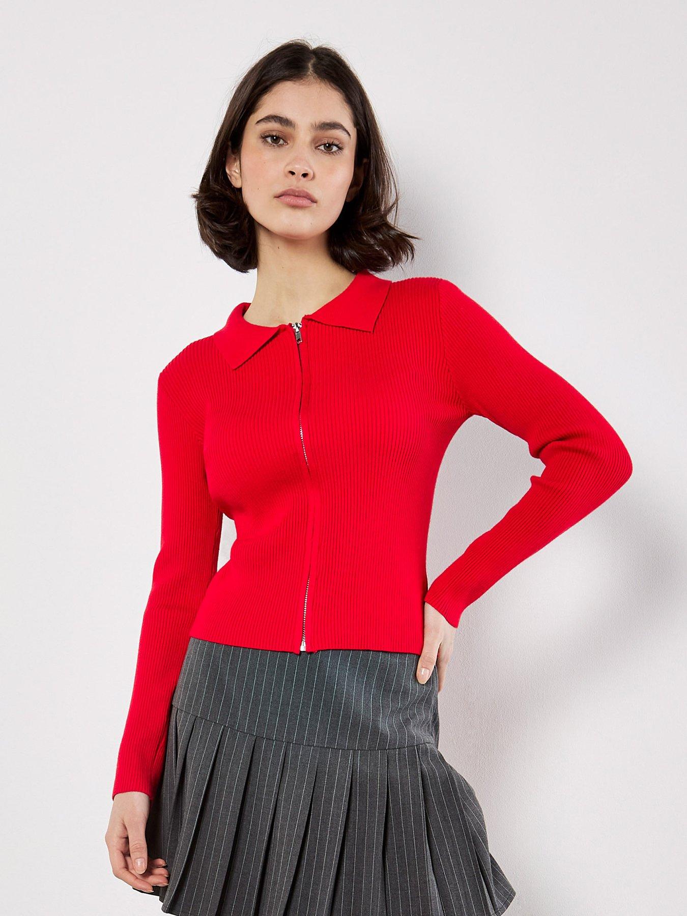 apricot-zip-through-cardigan