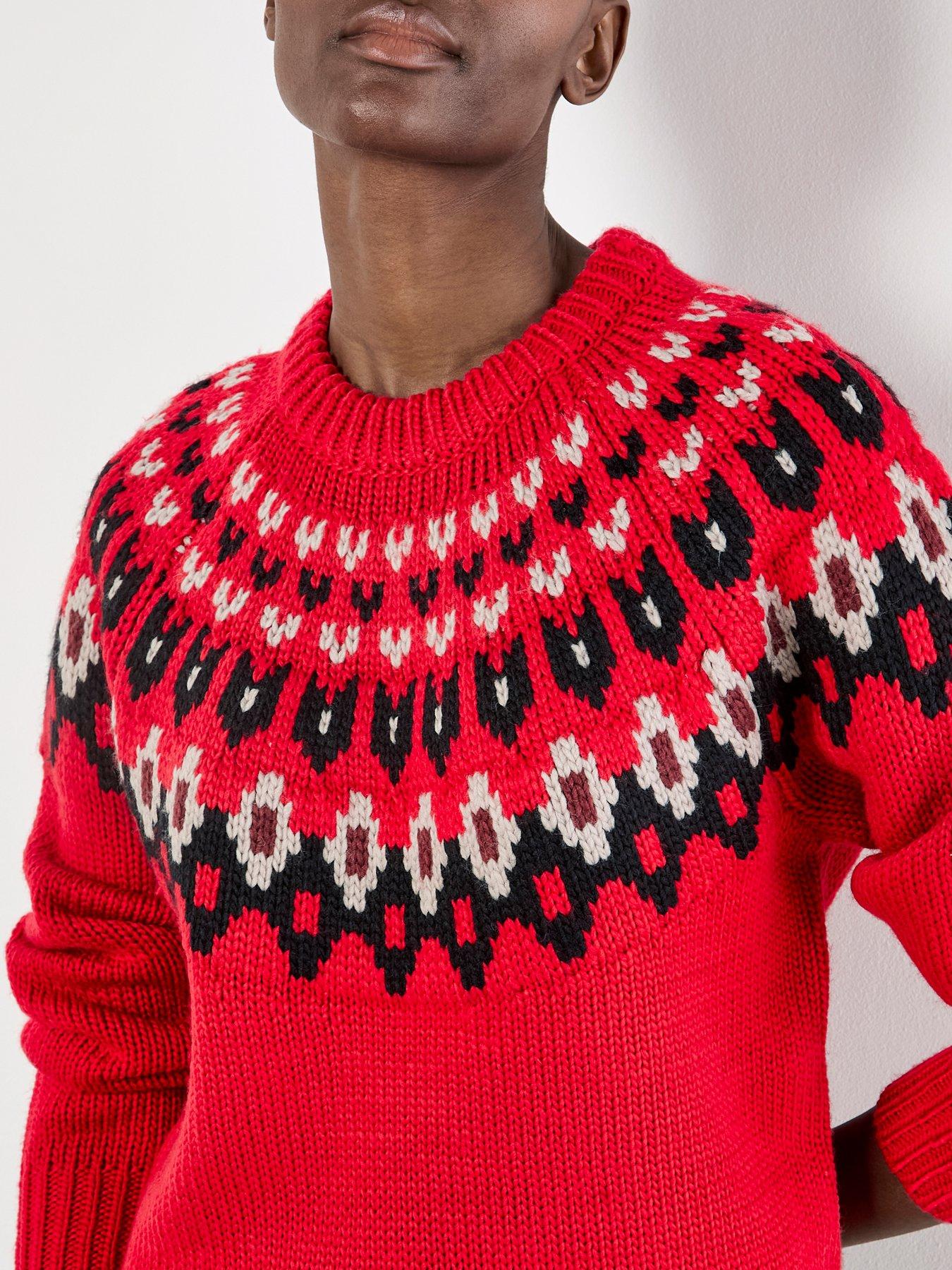 Apricot Fairisle Crew Neck Jumper