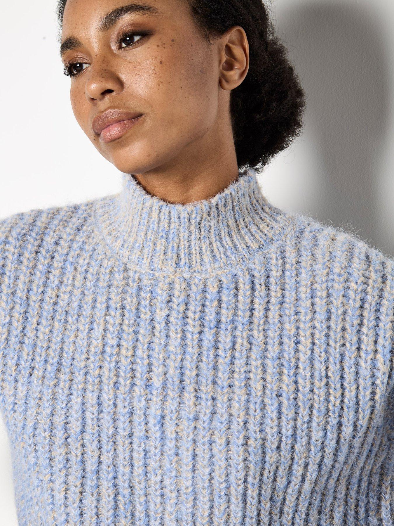  image of apricot-fisherman-knit-mix-yarn-jumper