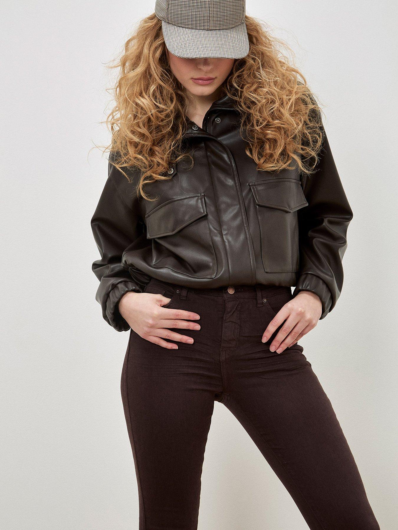  image of apricot-sienna-skinny-brown-jeans