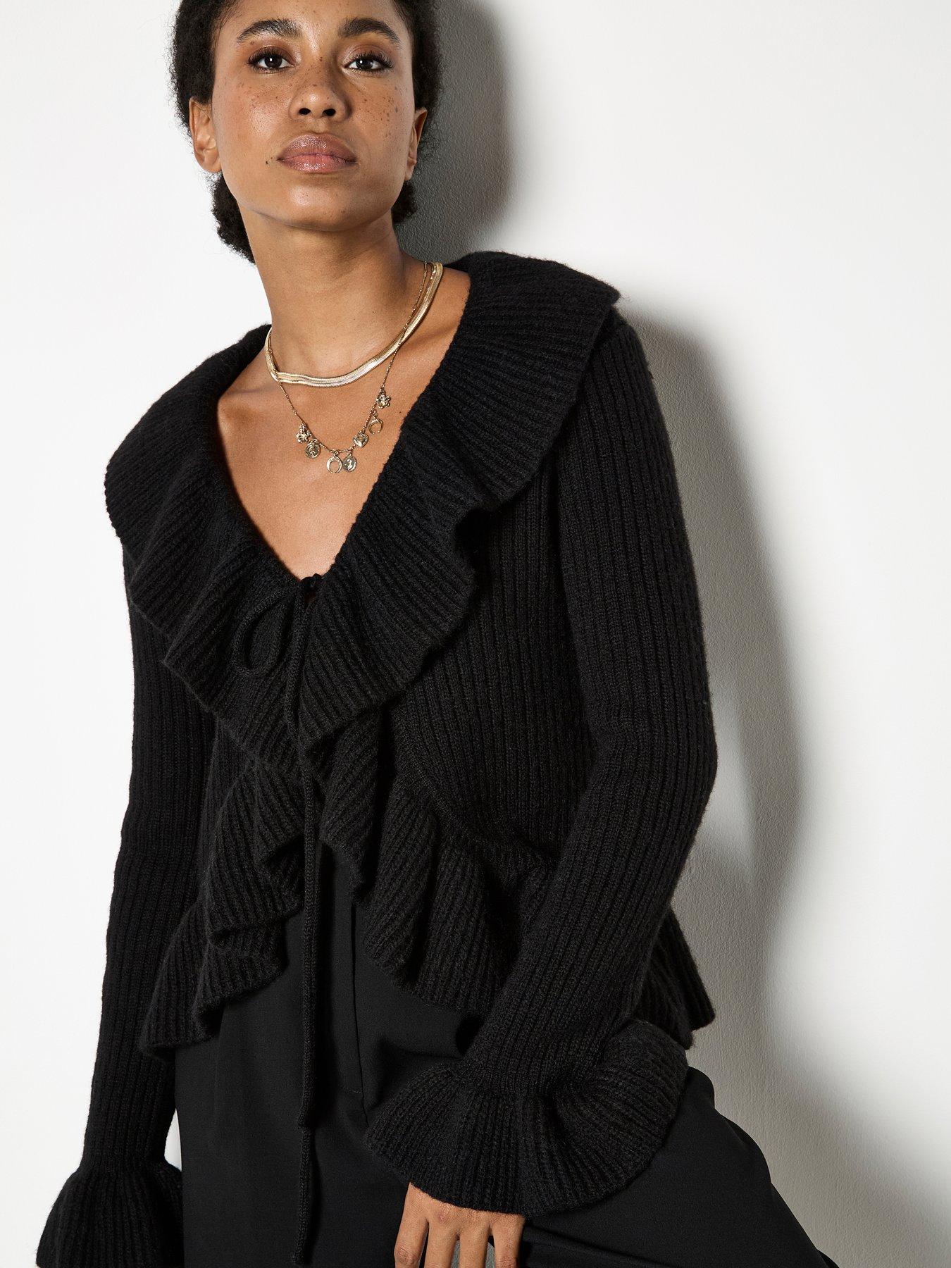 Image 1 of 4 of Apricot Ruffle Front Cardigan