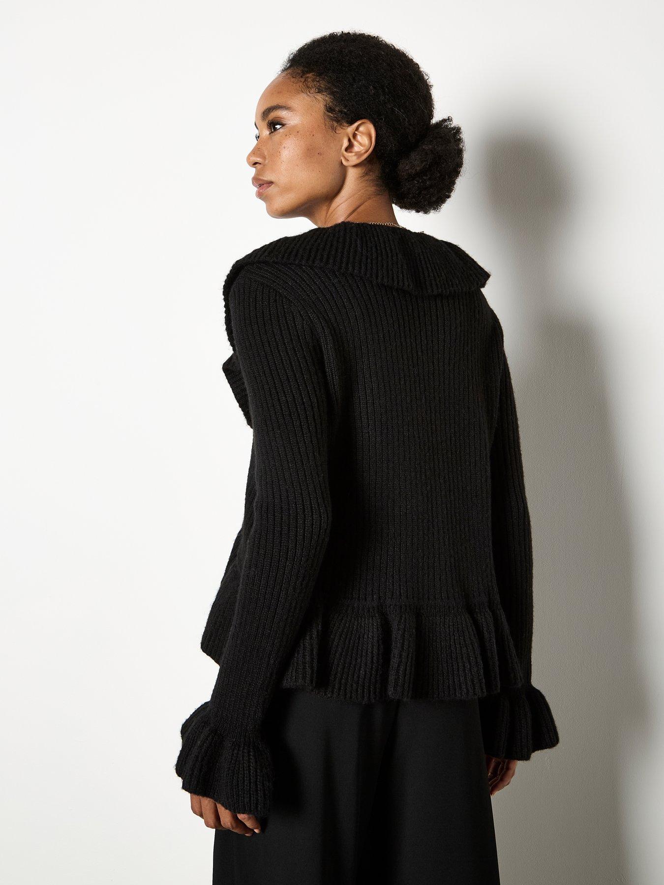 Image 2 of 4 of Apricot Ruffle Front Cardigan