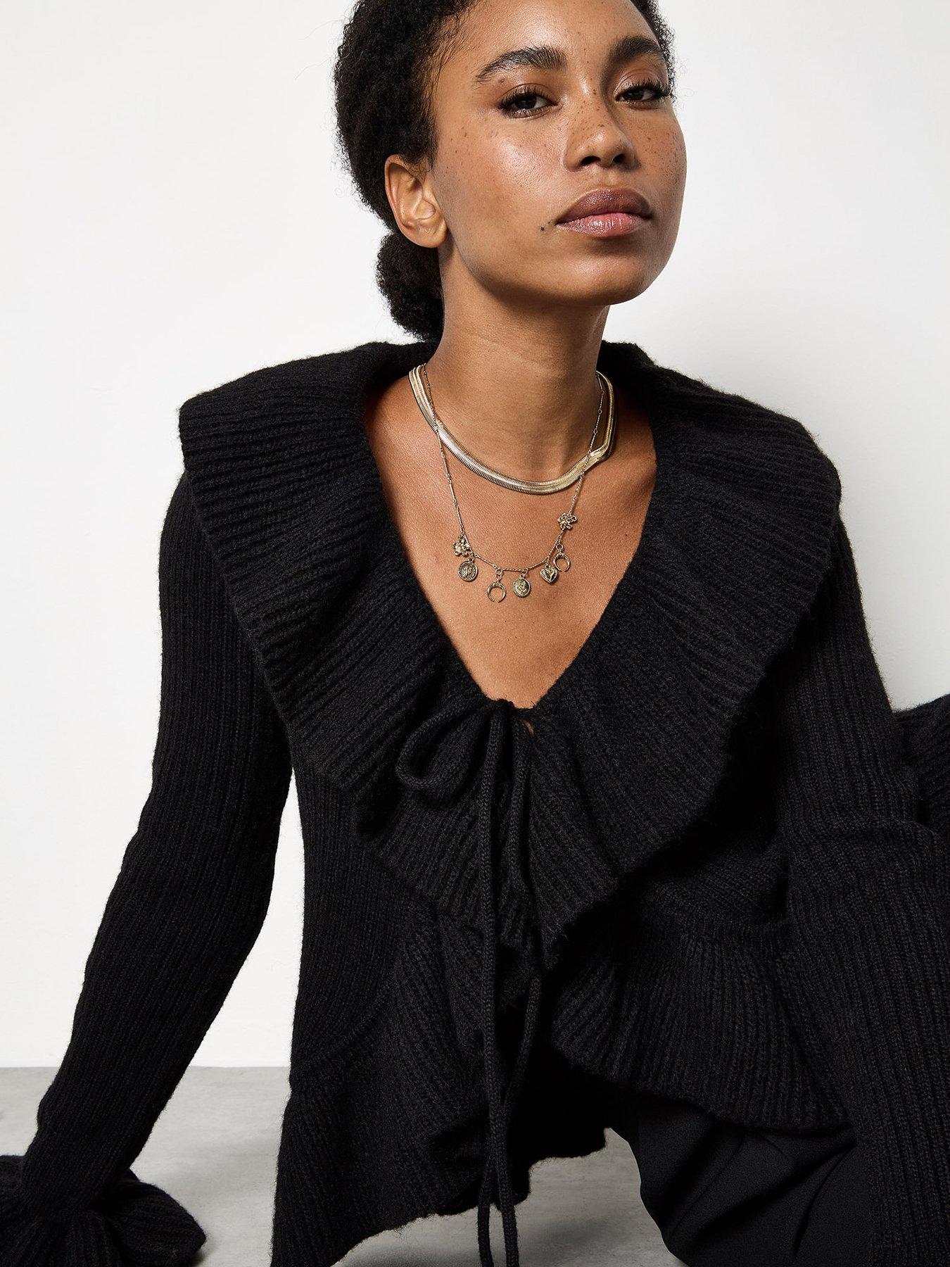 Image 4 of 4 of Apricot Ruffle Front Cardigan