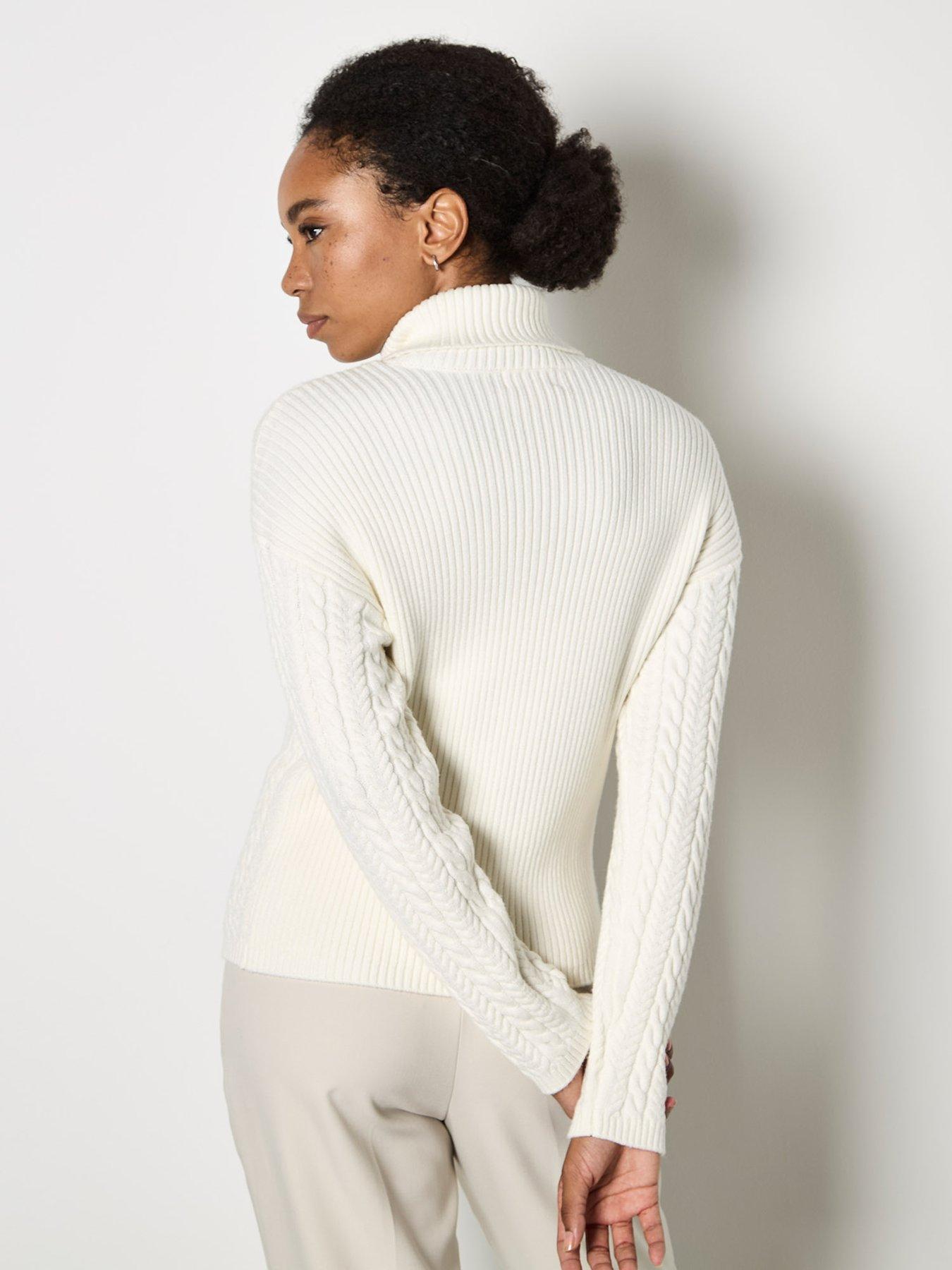 Image 2 of 4 of Apricot Turtle Neck Cable Front Jumper
