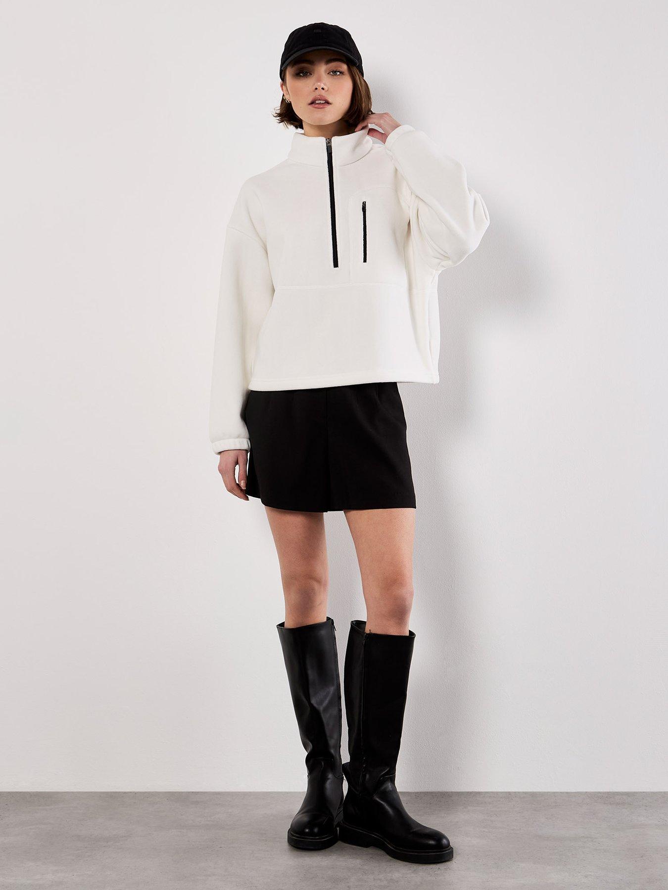  image of apricot-zip-and-pocket-premium-fleece-jumper