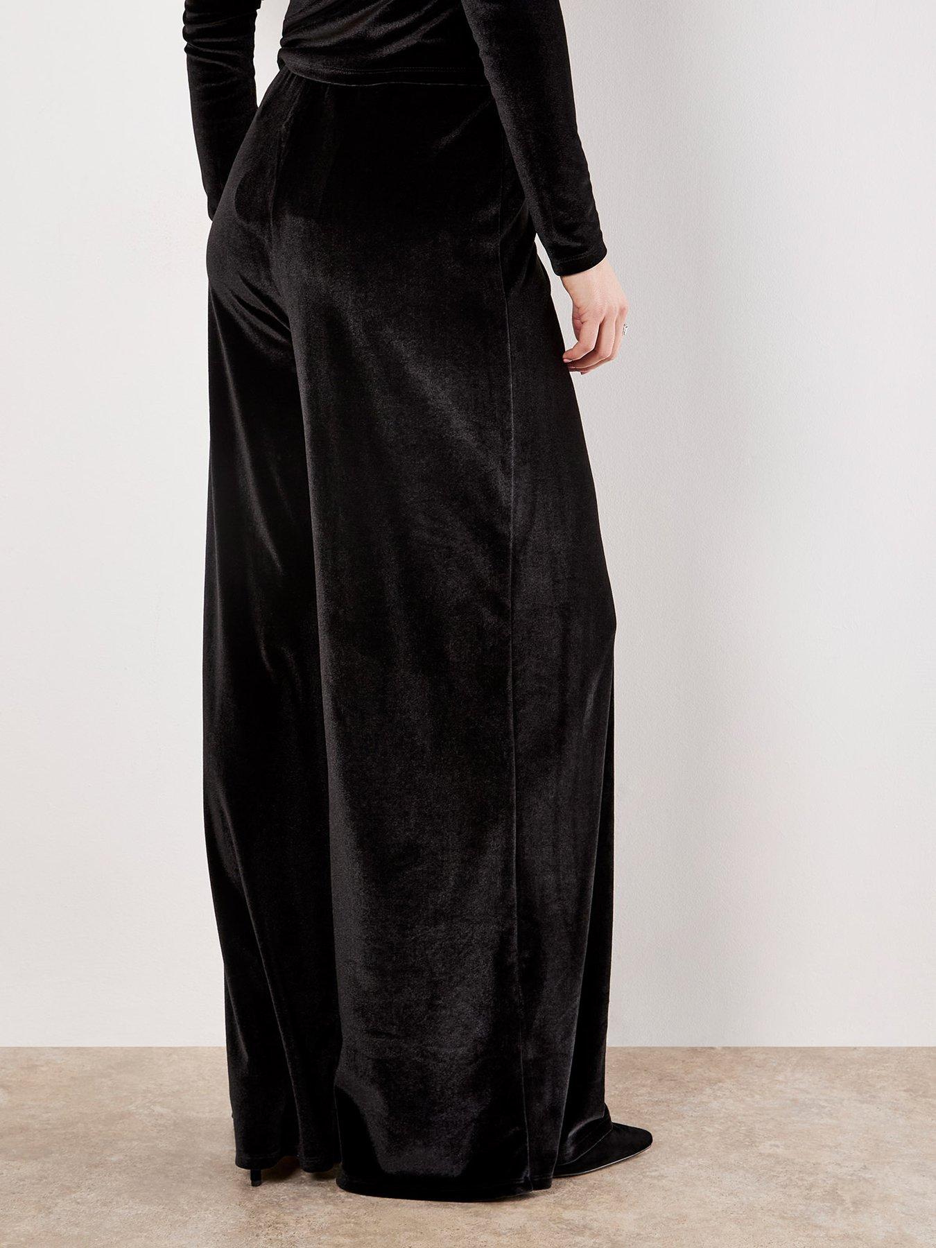  image of apricot-velvet-clean-waist-trousers