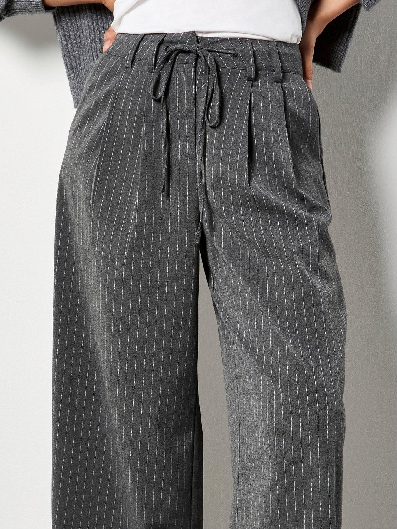Apricot Pinstripe Pleat Tailored Trouser