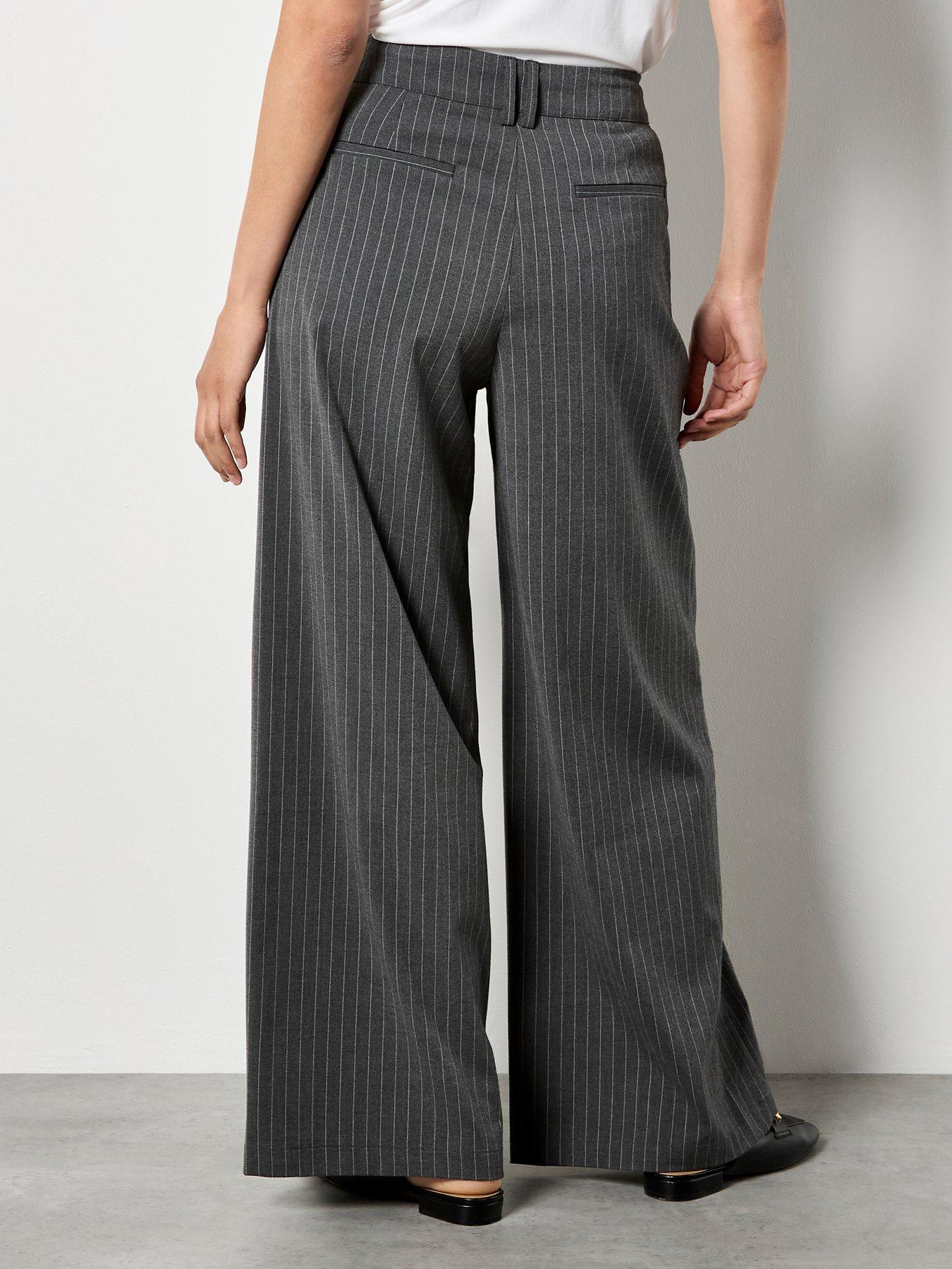 Image 2 of 4 of Apricot Pinstripe Pleat Tailored Trouser