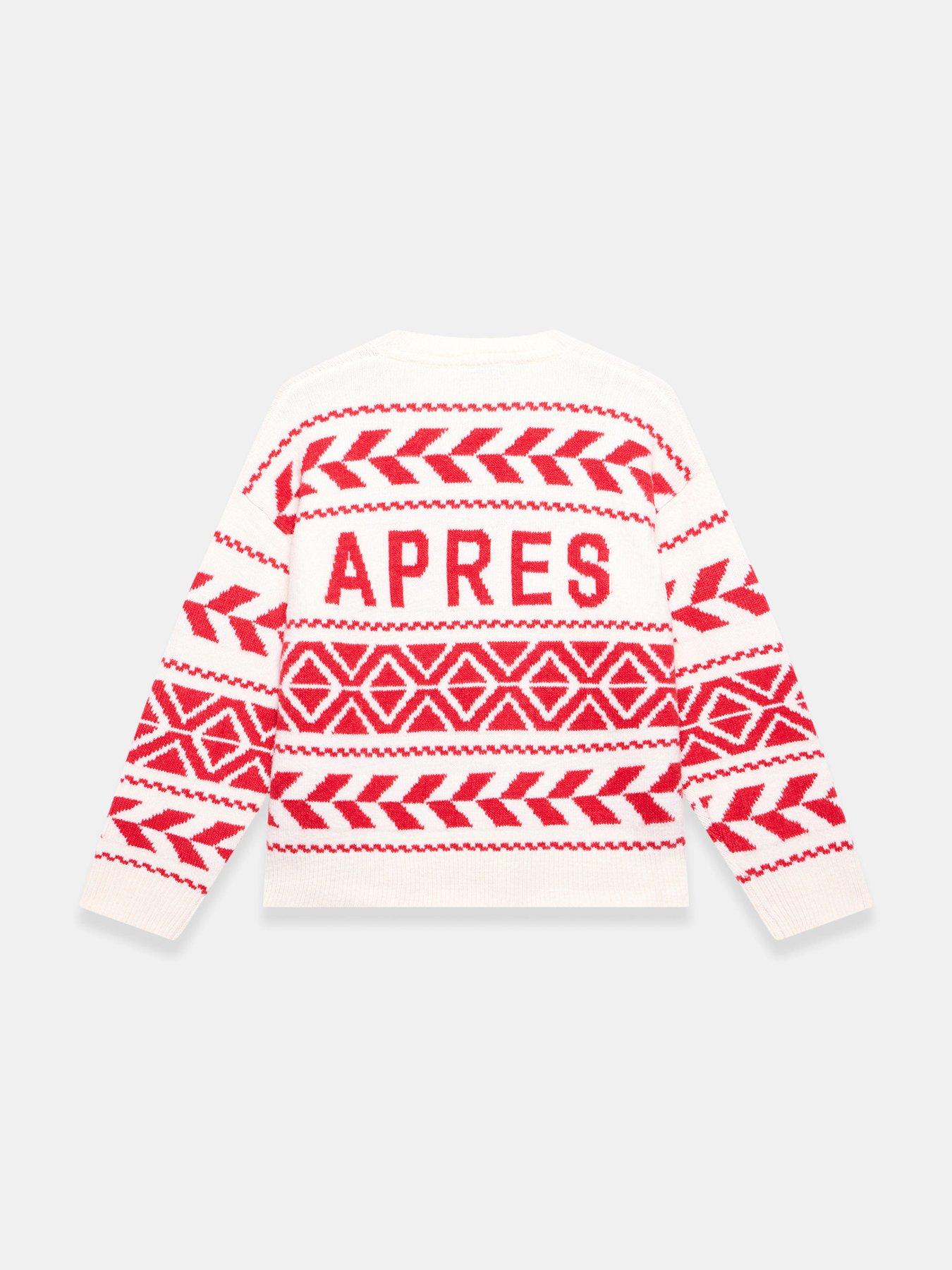  image of mint-velvet-graphic-fairisle-jumper-red
