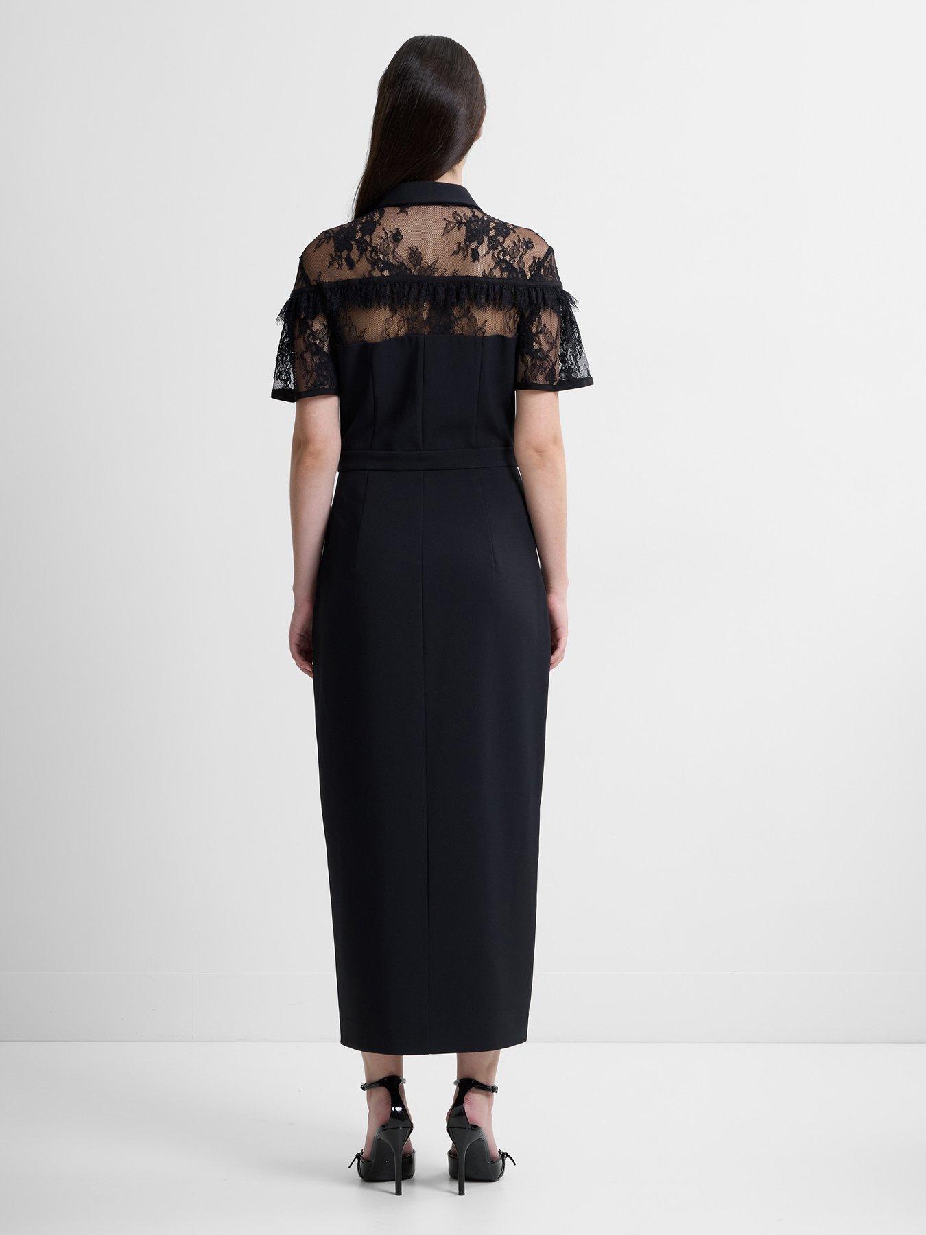 knee length dresses for ladies French Connection Ramona Lace Jersey Dress main image 0
