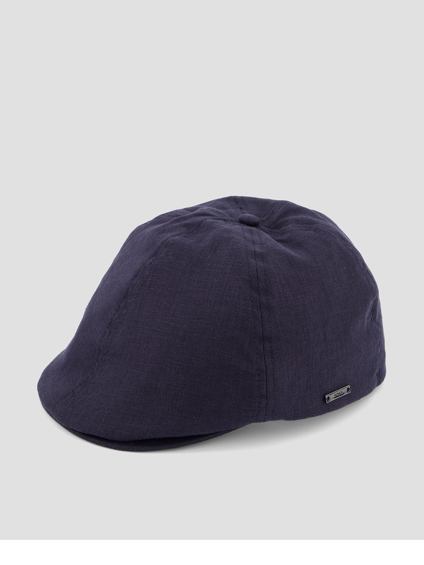 BOSS Trystan Linen Flat Cap - Navy