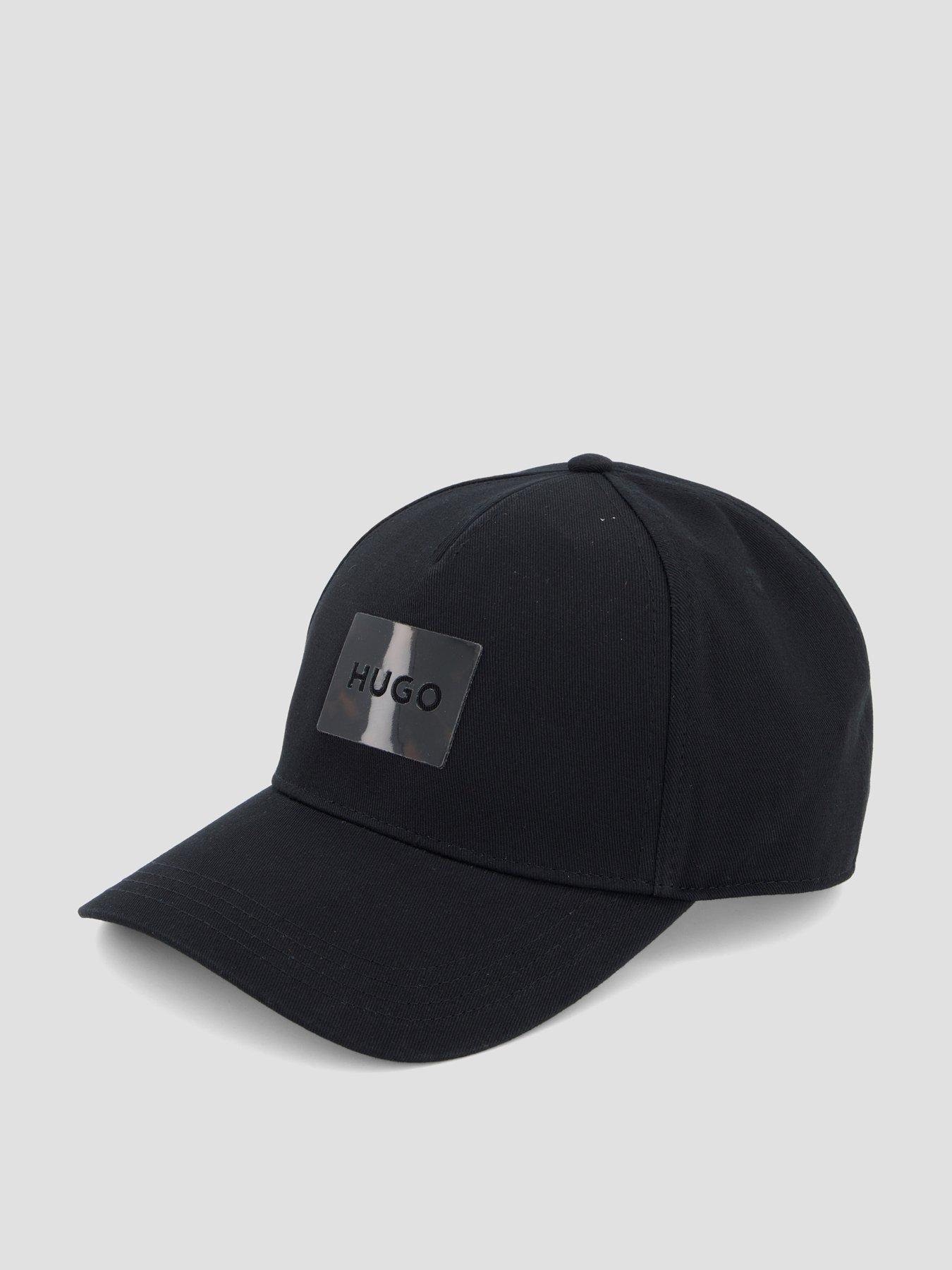 back image of hugo-jude-tortoise-shell-badge-cap-black