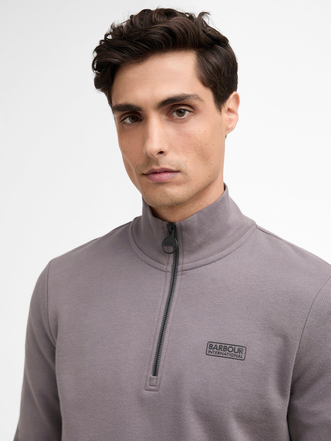 Image 4 of 5 of Barbour International Essential Half Zip Sweatshirt - Purple