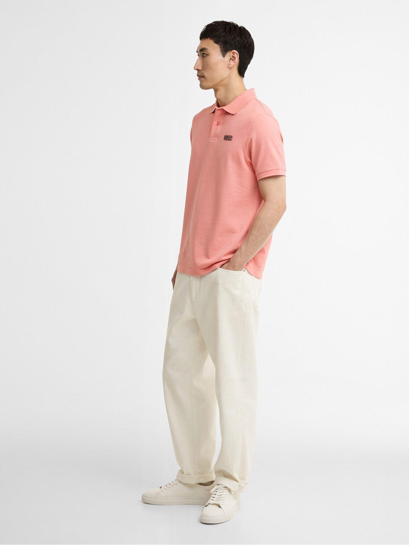 Image 3 of 5 of Barbour International Essential Tailored Polo Shirt - Pink