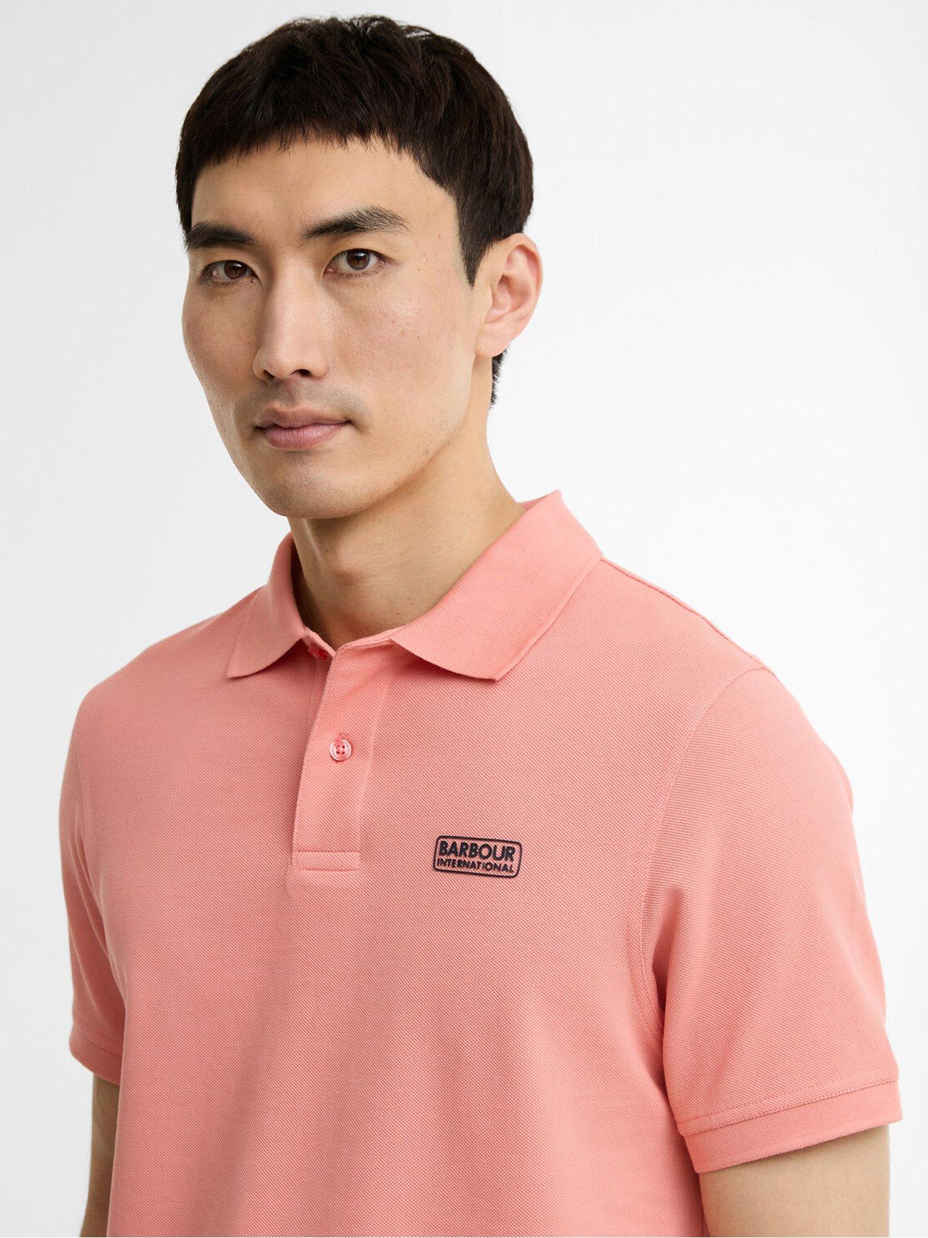 Image 4 of 5 of Barbour International Essential Tailored Polo Shirt - Pink