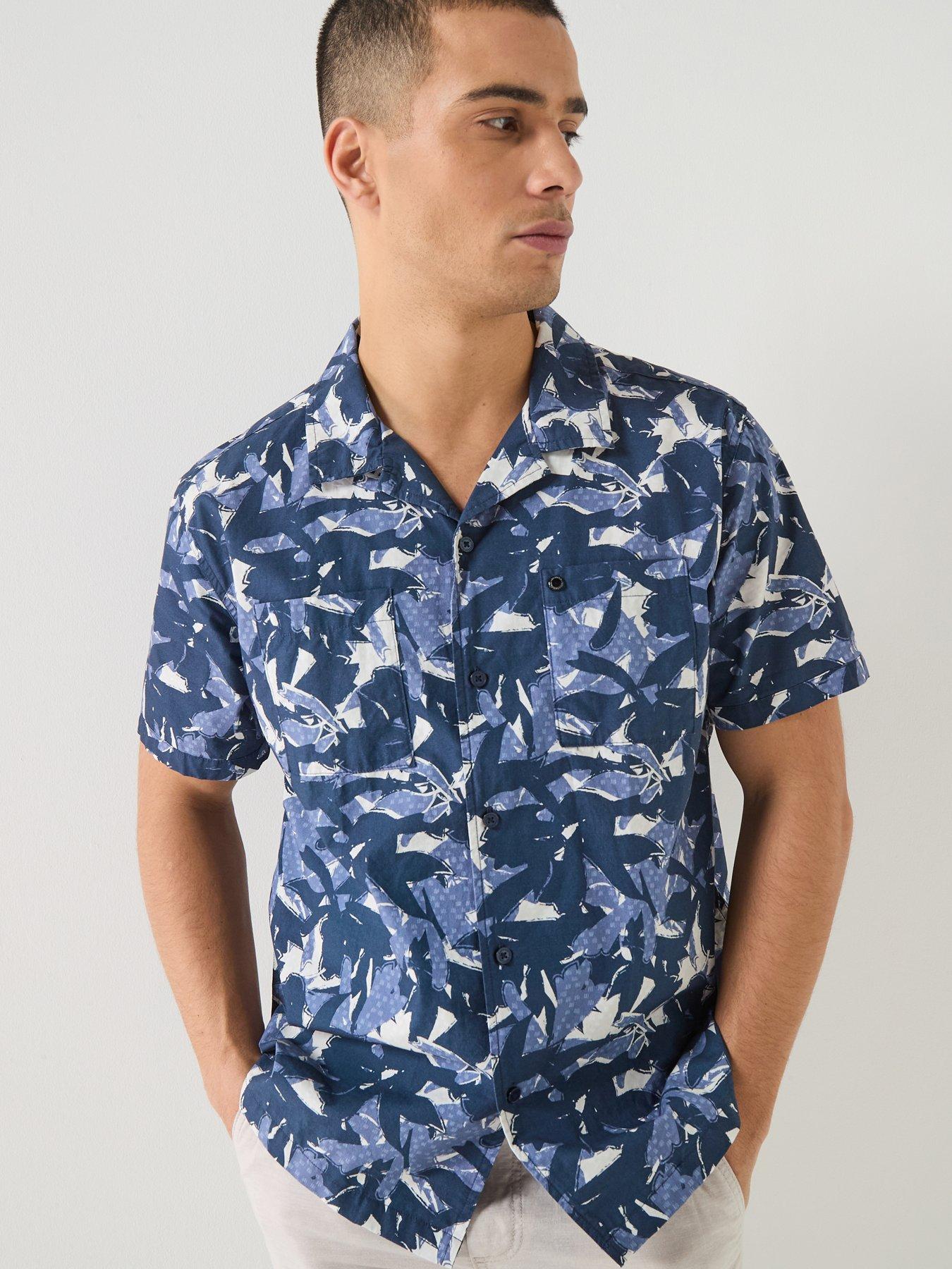 Barbour International Chappel Printed Relaxed Shirt - Navy