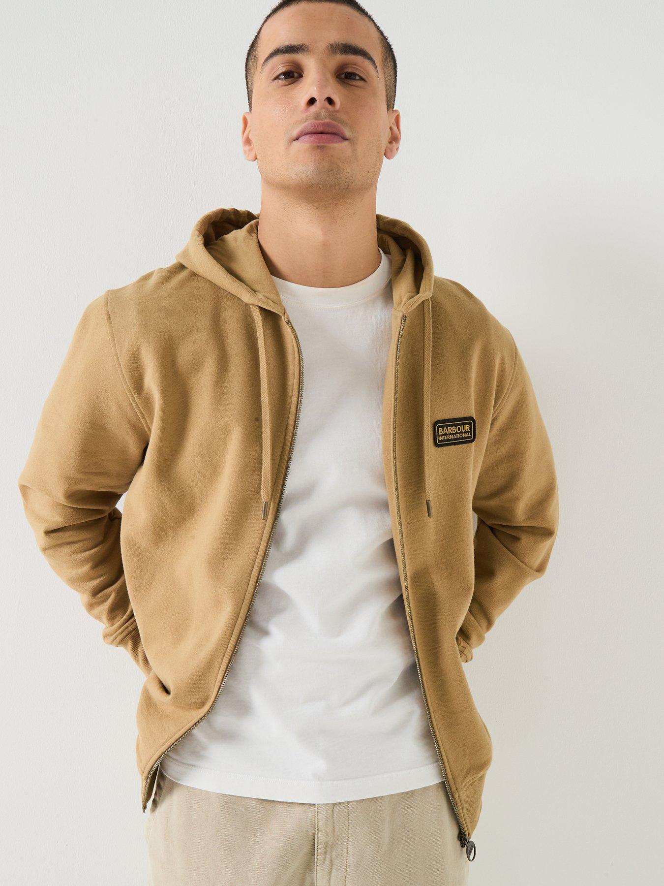 Image 2 of 6 of Barbour International Authentics Regar Hoodie - Beige