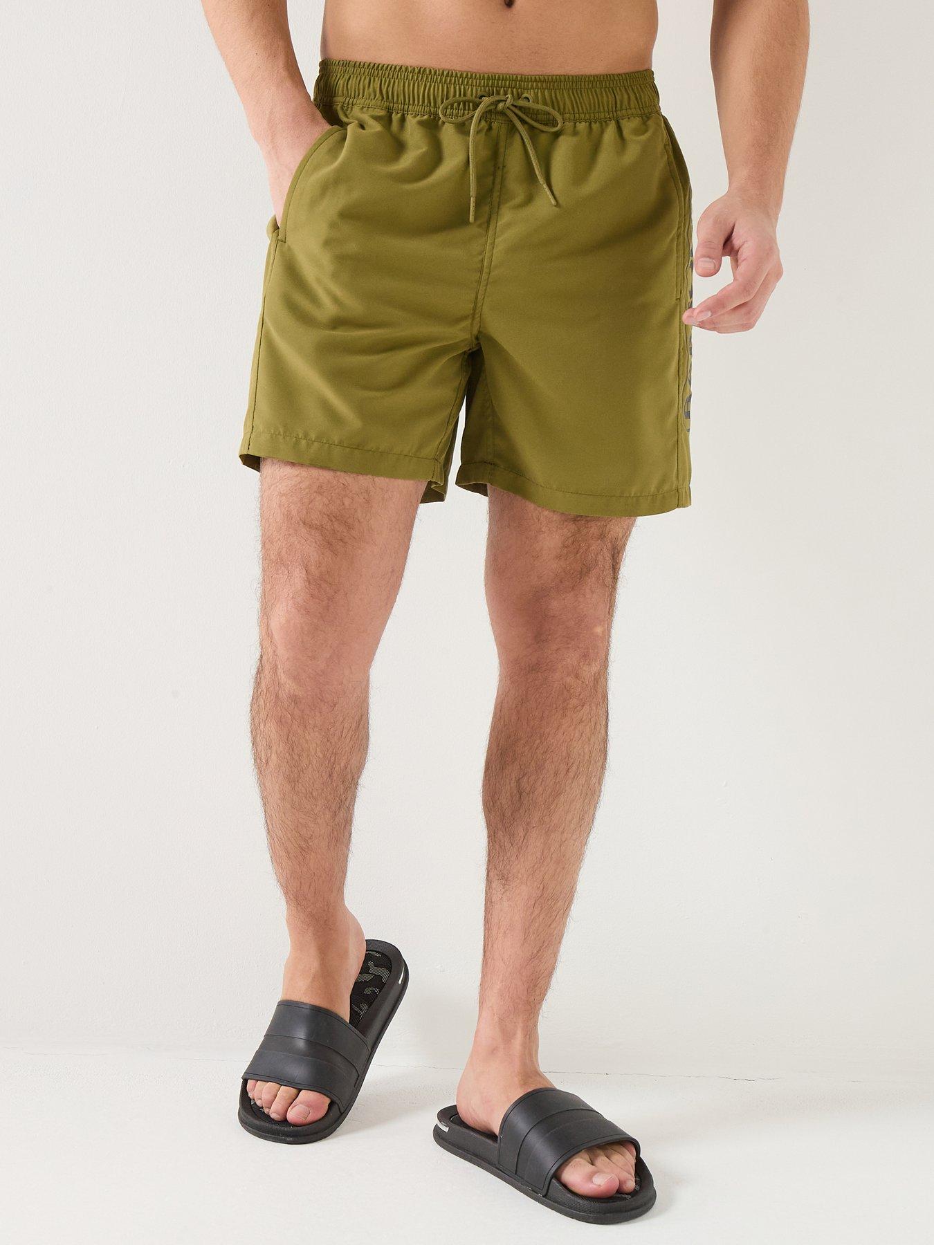 Barbour International Large Logo Swim Shorts - Olive