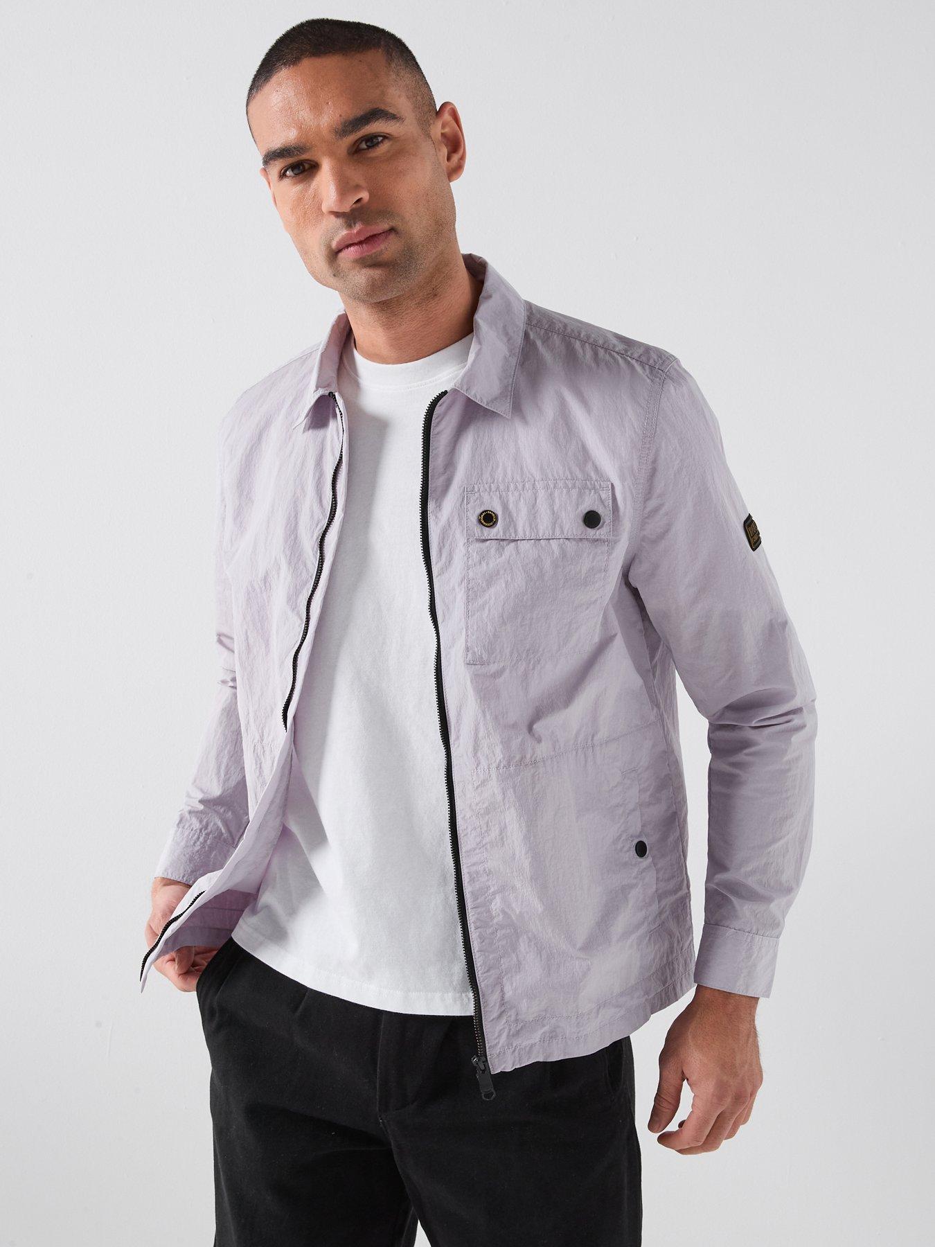  image of barbour-international-inline-overshirt-grey