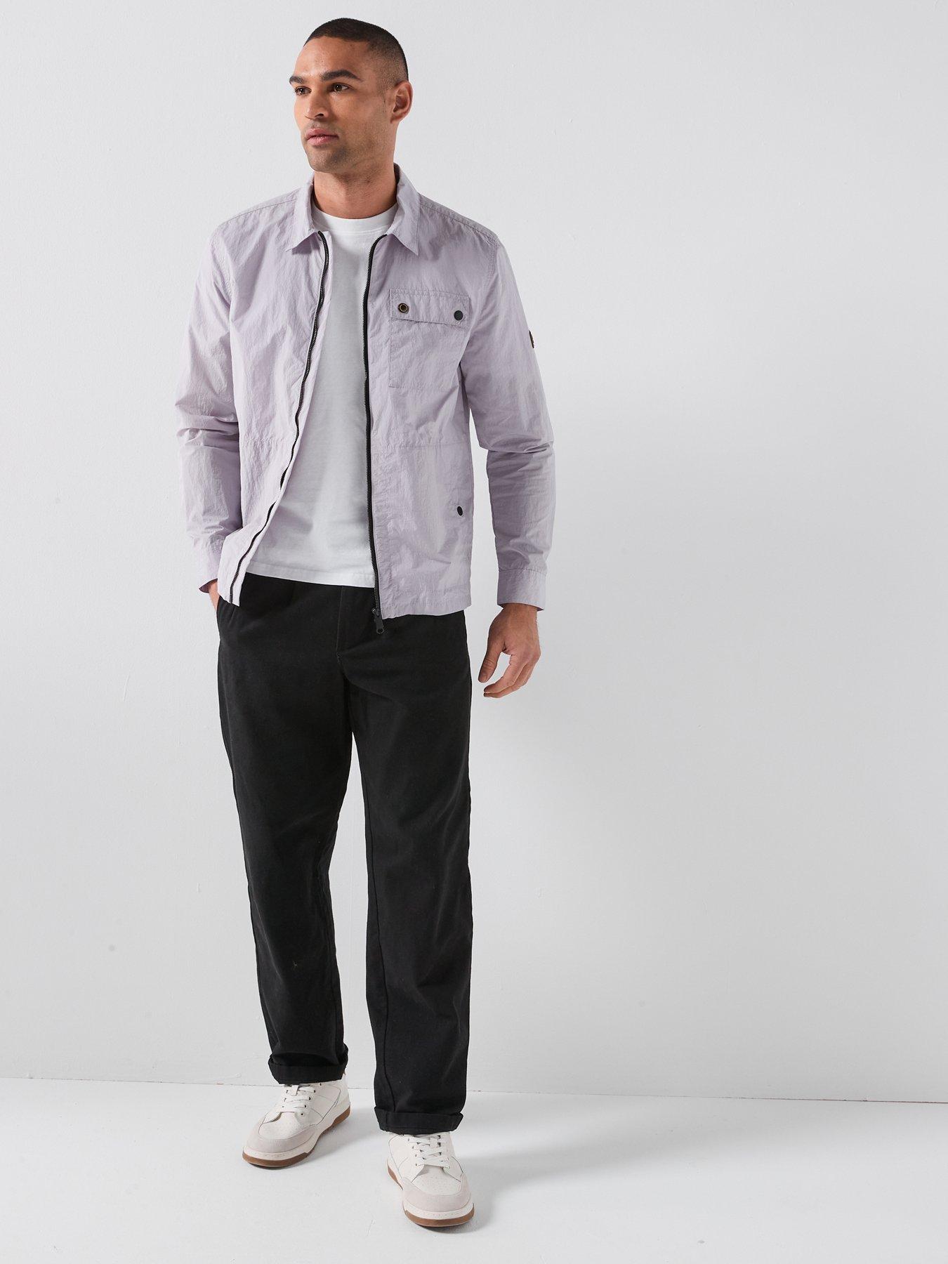  image of barbour-international-inline-overshirt-grey