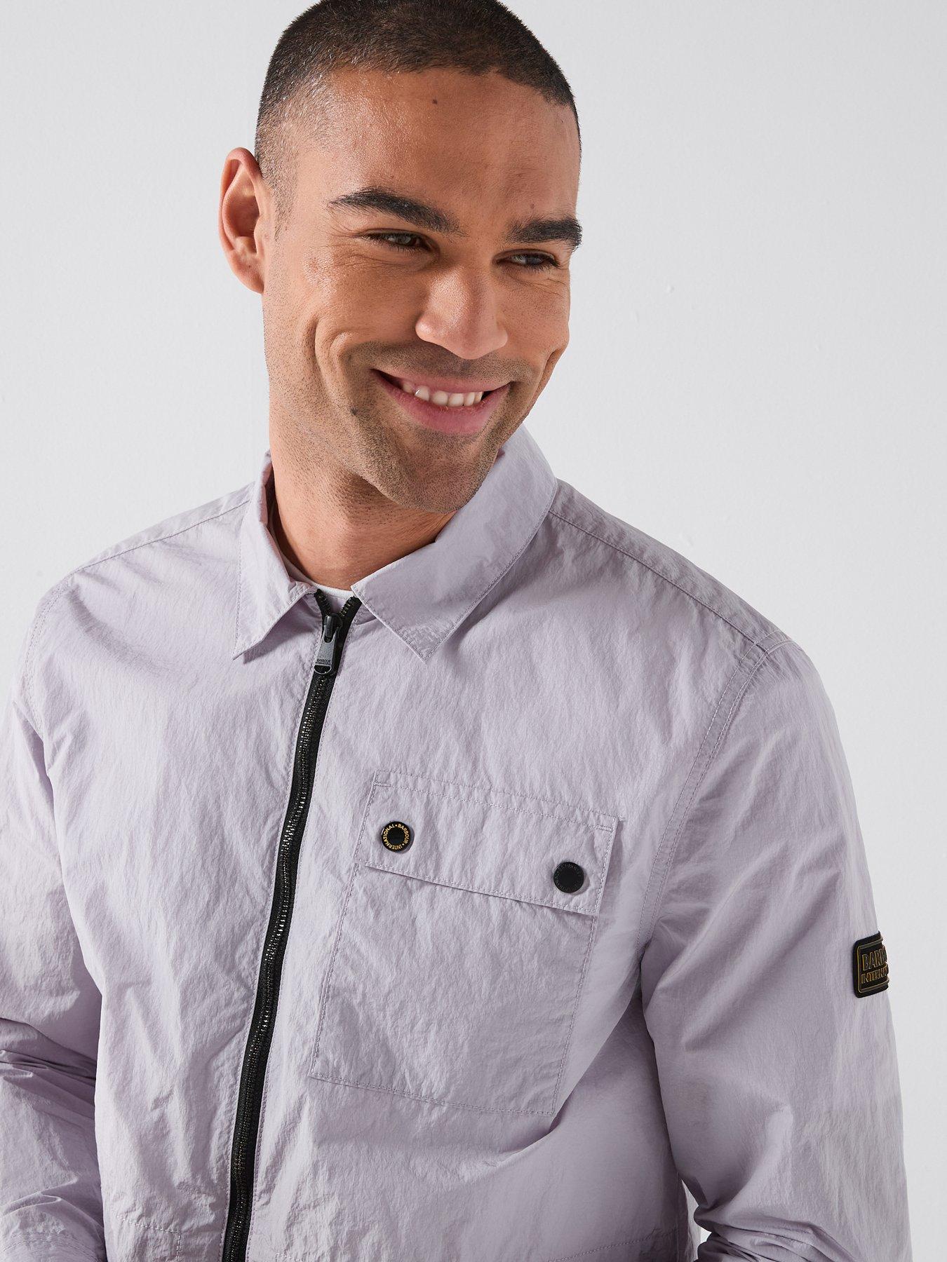  image of barbour-international-inline-overshirt-grey