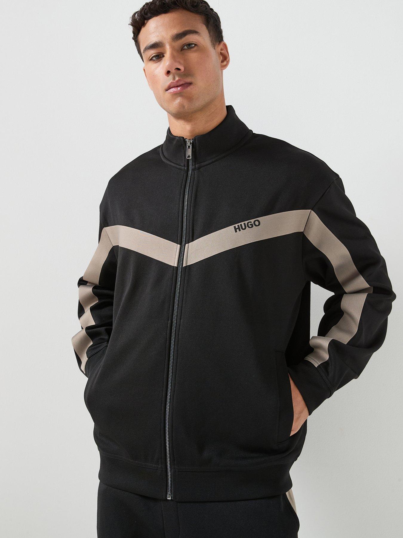 HUGO Darti Full Zip Sweat Top - Black