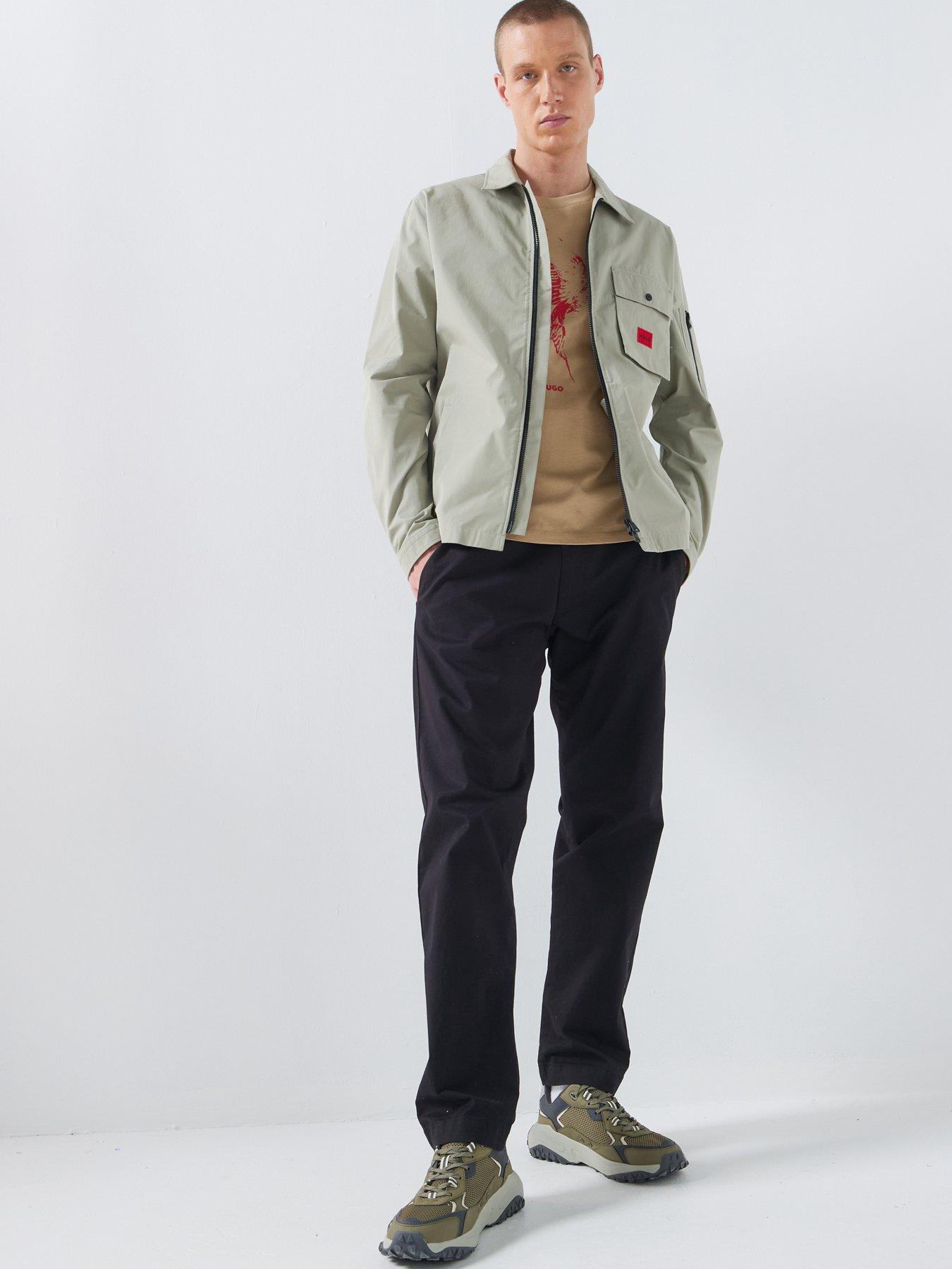 Image 3 of 6 of HUGO Emmond Oversize Fit Overshirt - Light Green