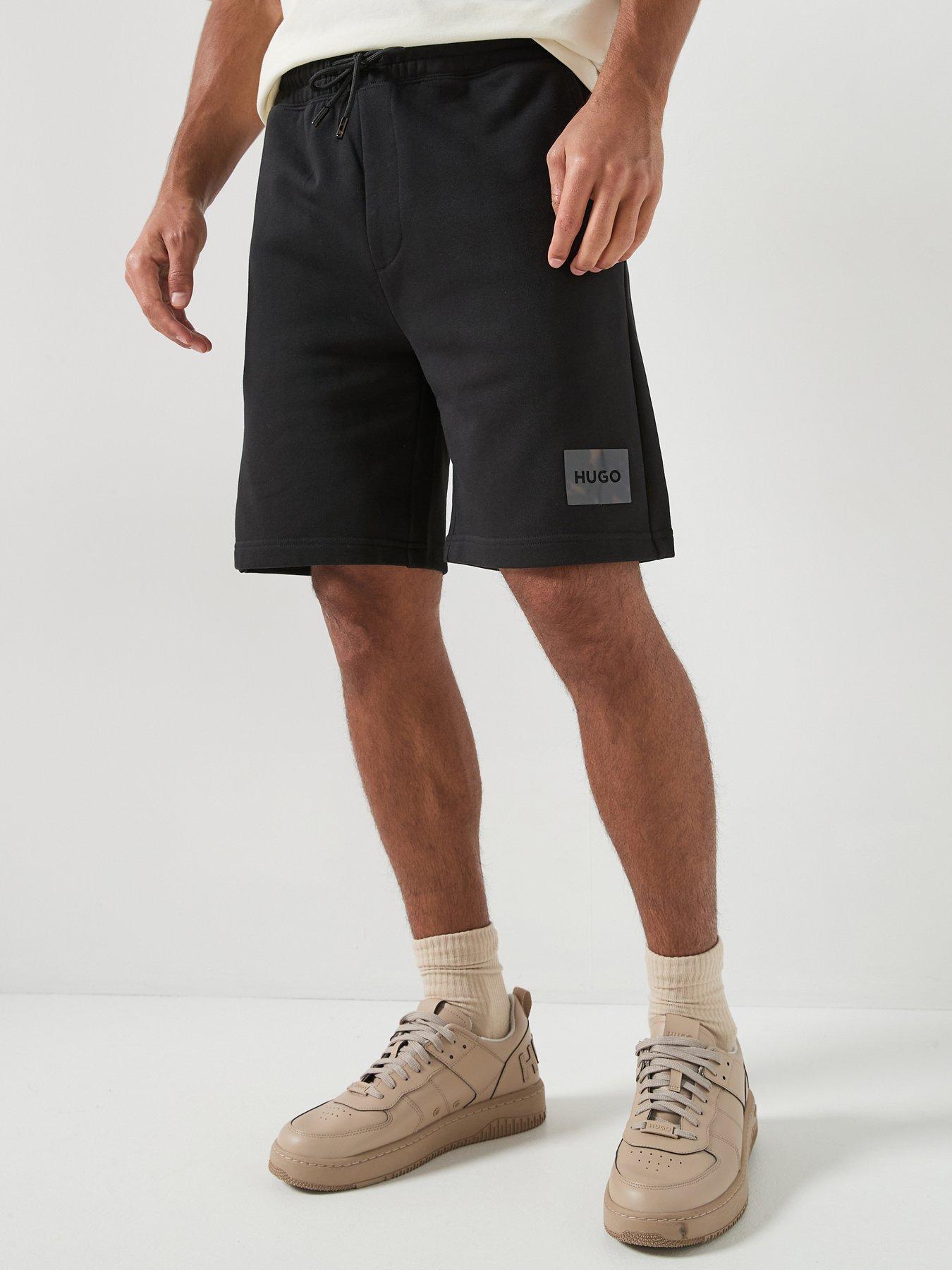 HUGO Darix Relaxed Fit Jersey Shorts - Black