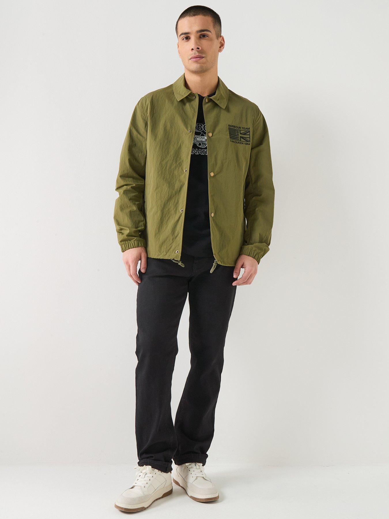 Image 3 of 6 of Barbour International X Steve Mcqueen Coach Jacket - Green