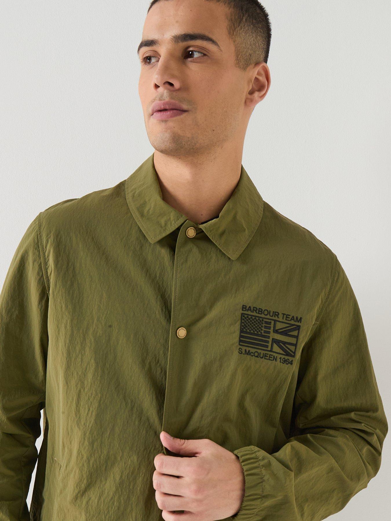 Image 4 of 6 of Barbour International X Steve Mcqueen Coach Jacket - Green