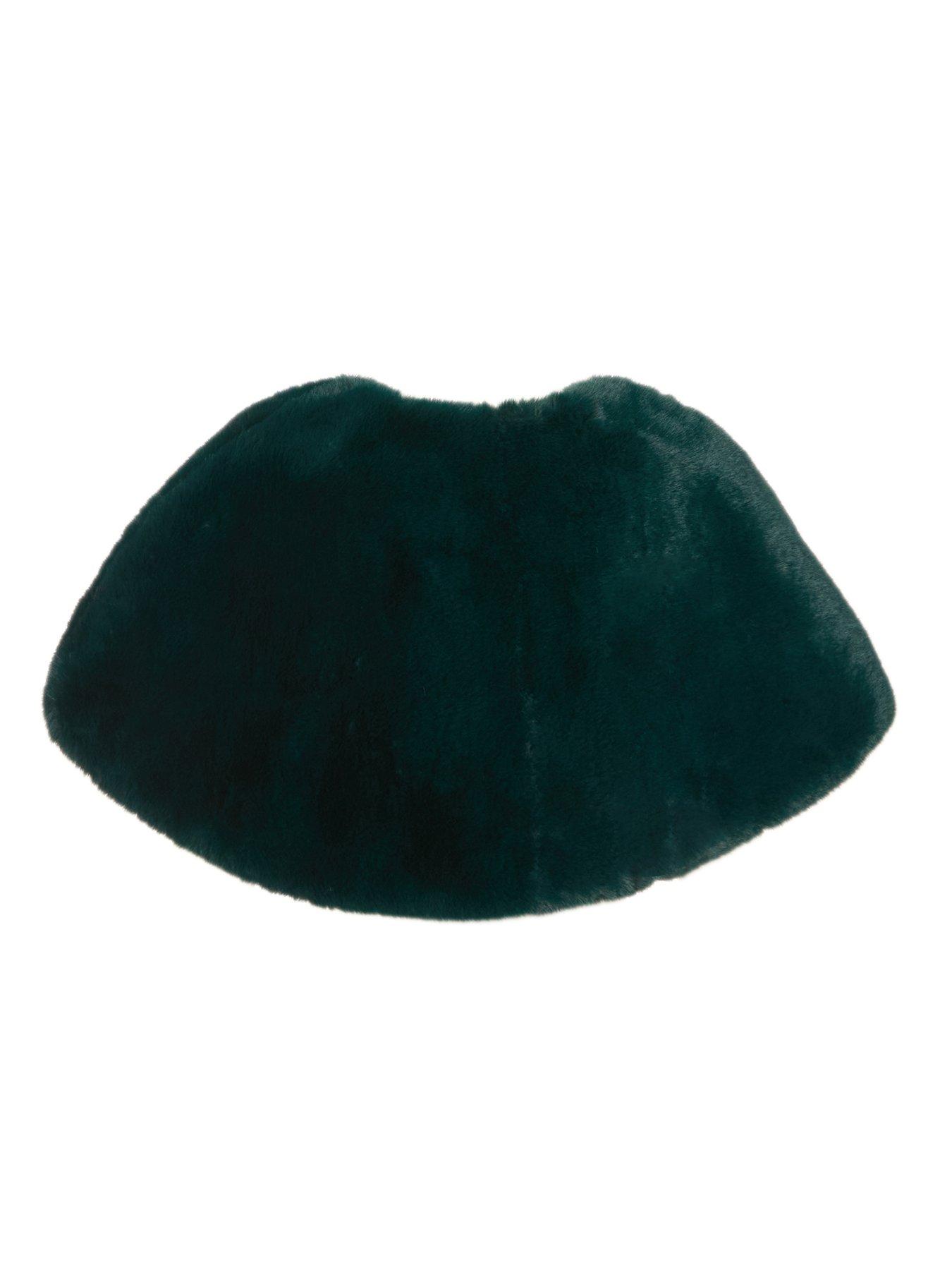  image of quiz-green-bow-detail-faux-fur-wrap